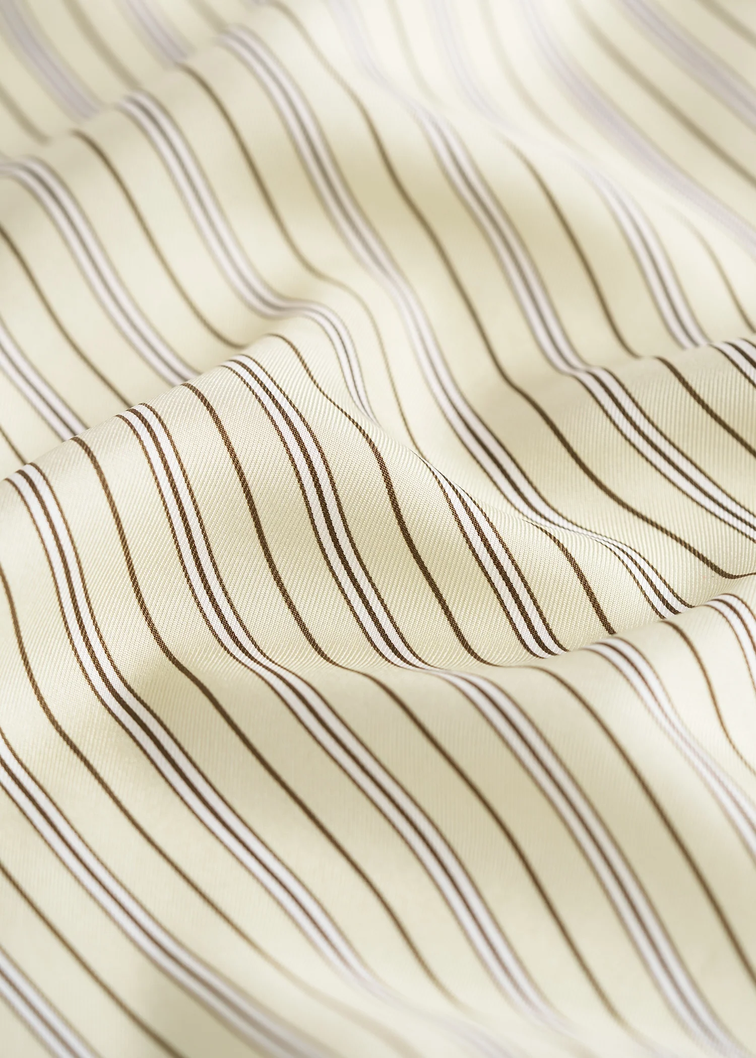 Striped silk scarf beige/brown - Image 4