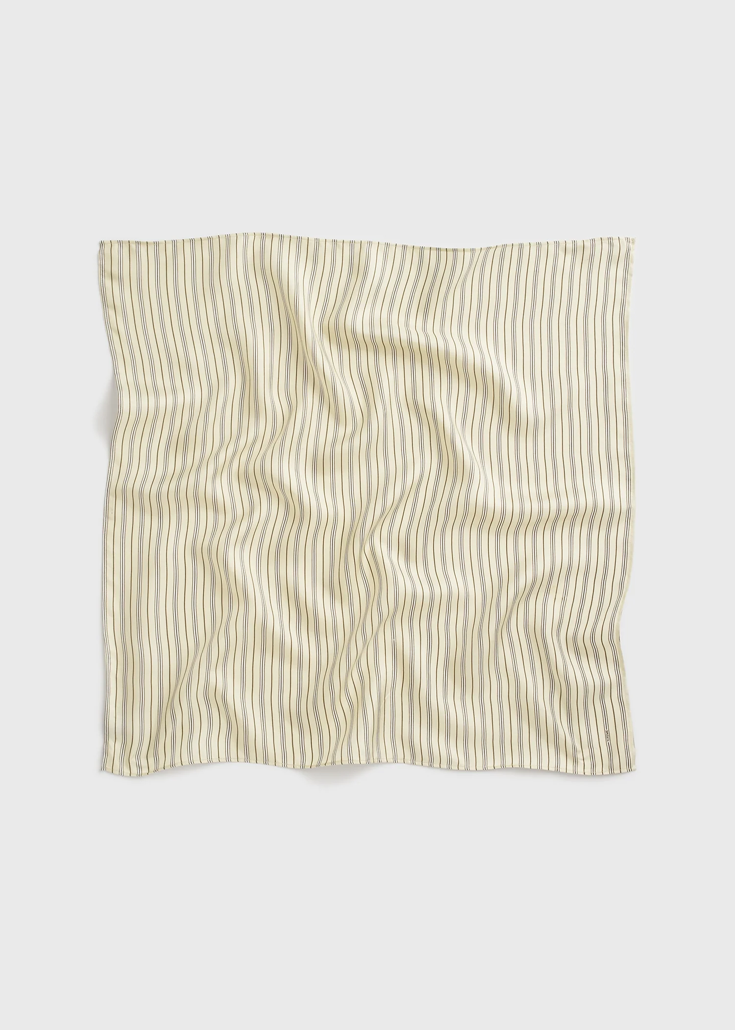 Striped silk scarf beige/brown - Image 5