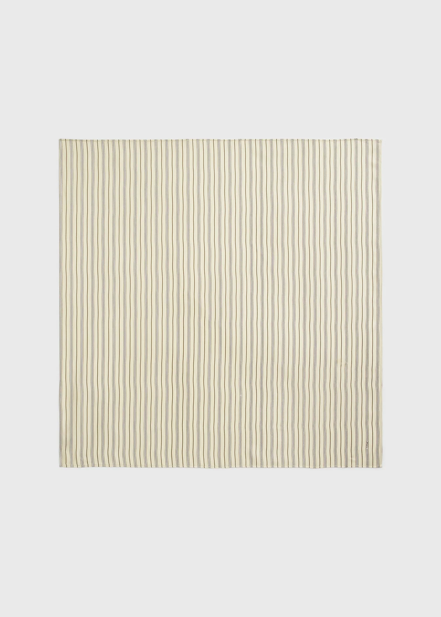 Striped silk scarf beige/brown - Image 6
