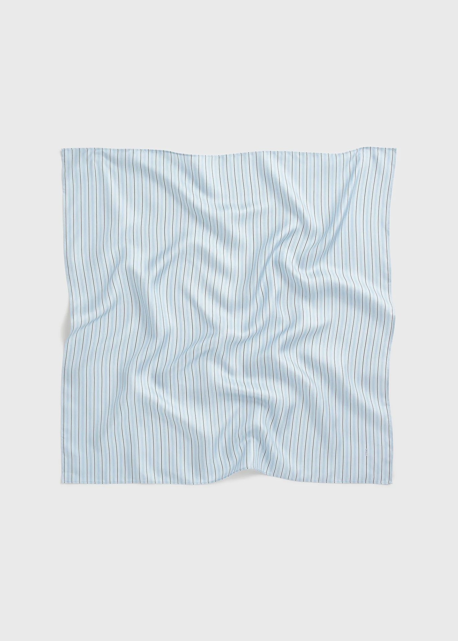 Striped silk scarf ice/white - Image 5