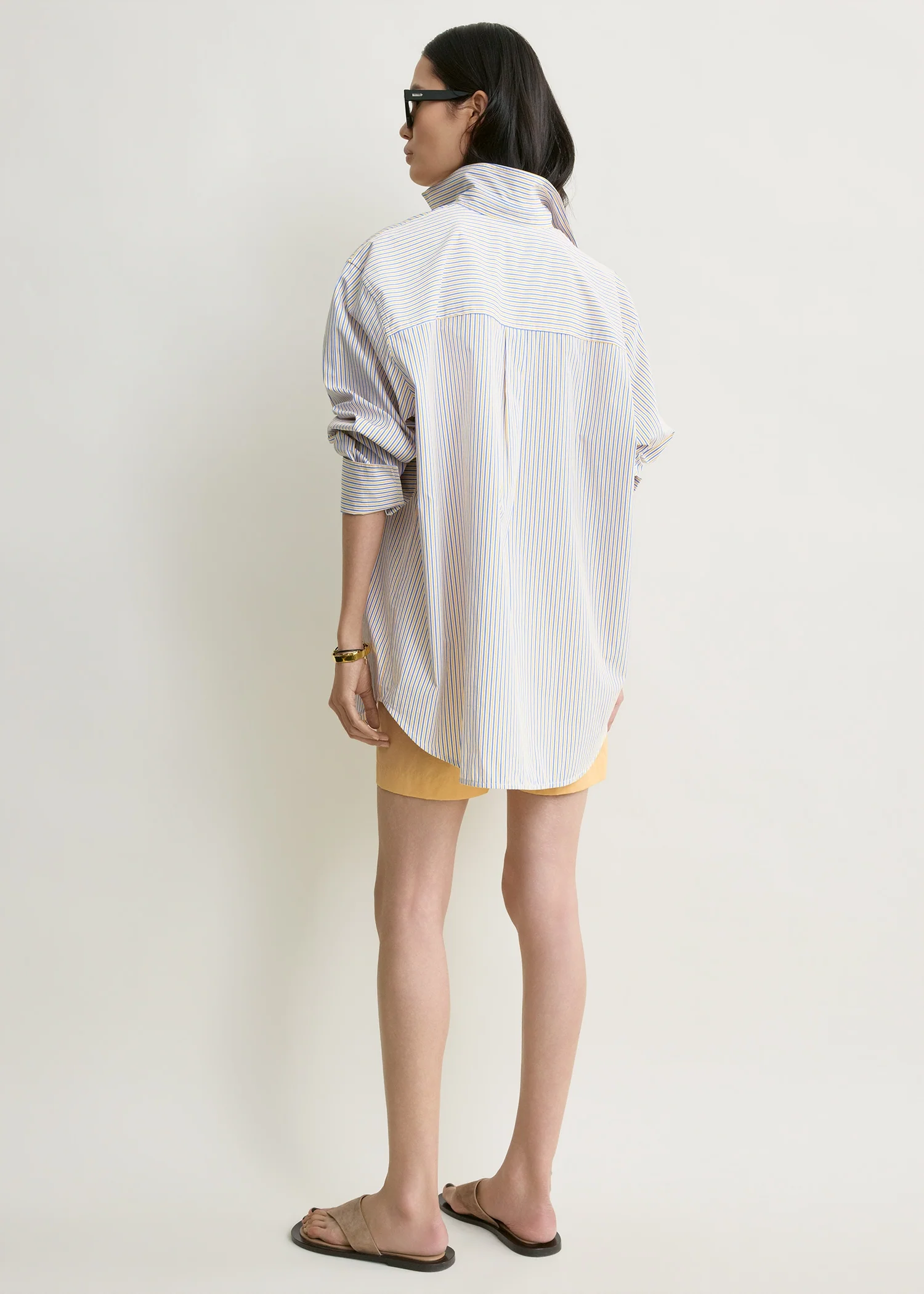 Striped summer shirt blue/yellow petite - Image 3