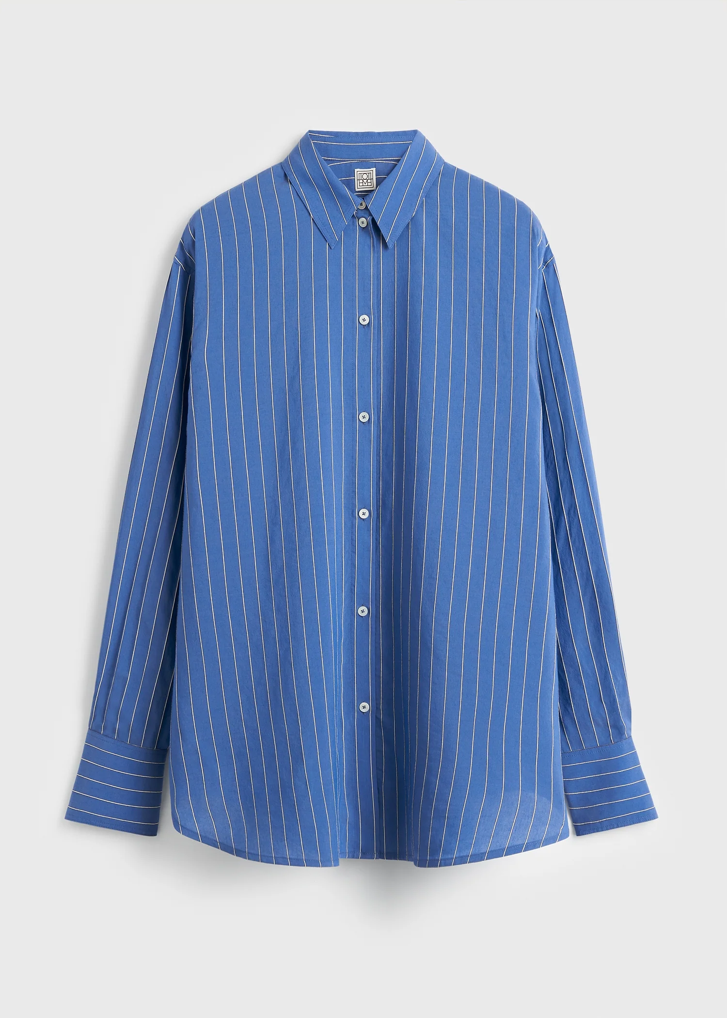 Striped summer shirt cobalt/white - Image 5