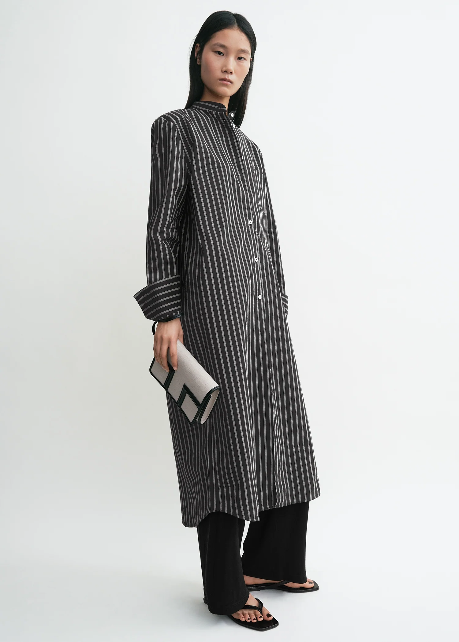 Striped summer tunic black/white