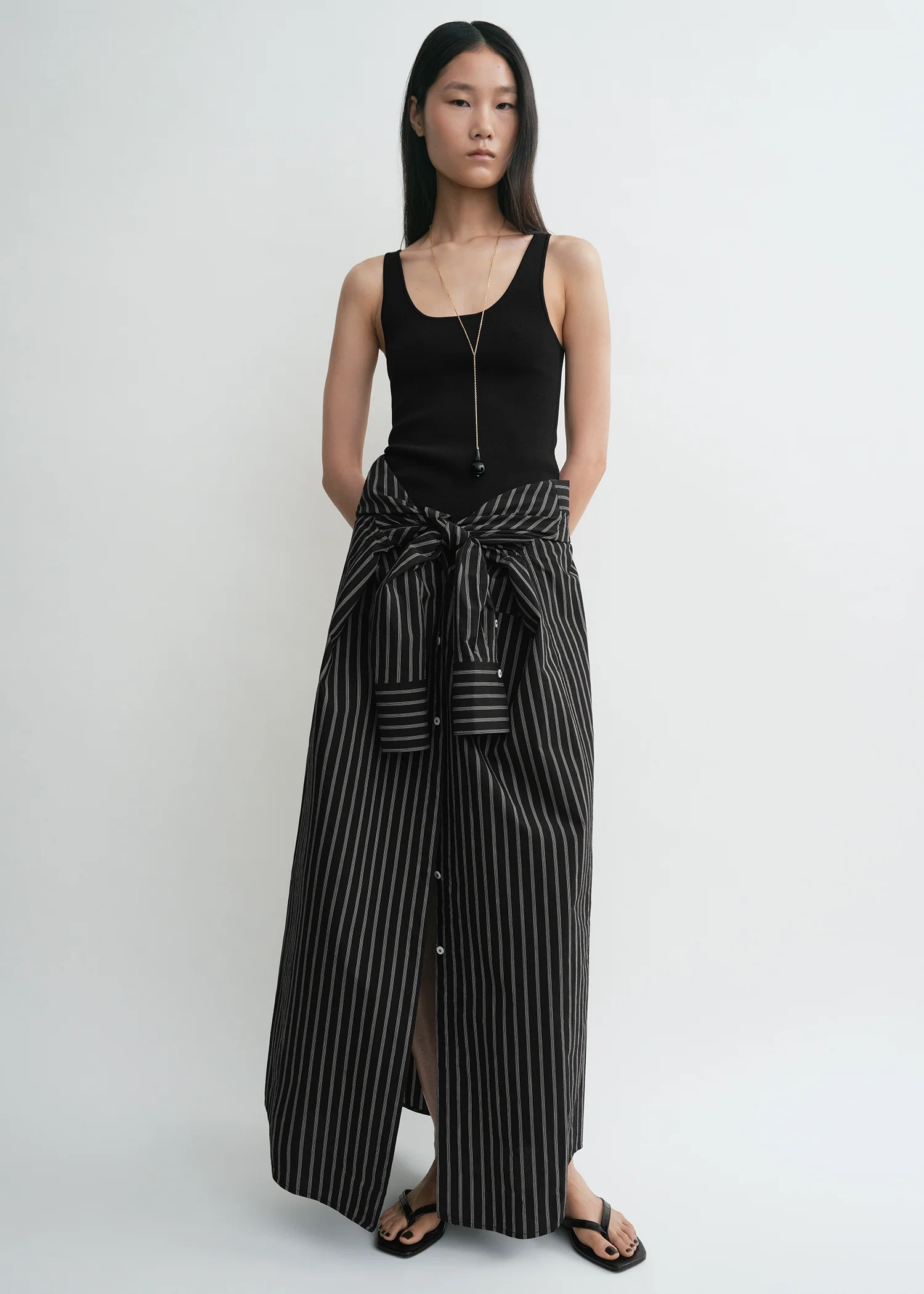 Striped summer tunic black/white - Image 2