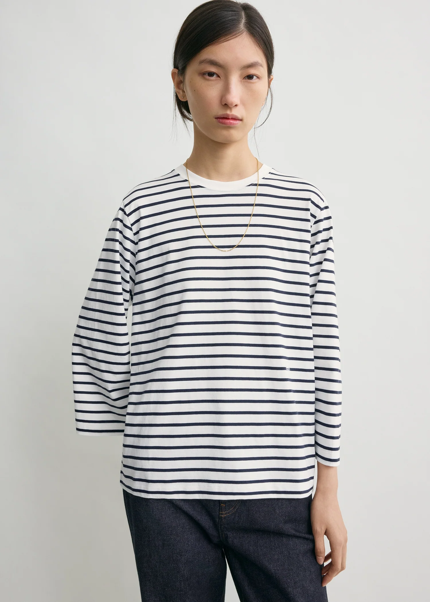Striped wide-sleeve tee navy/white - Image 4