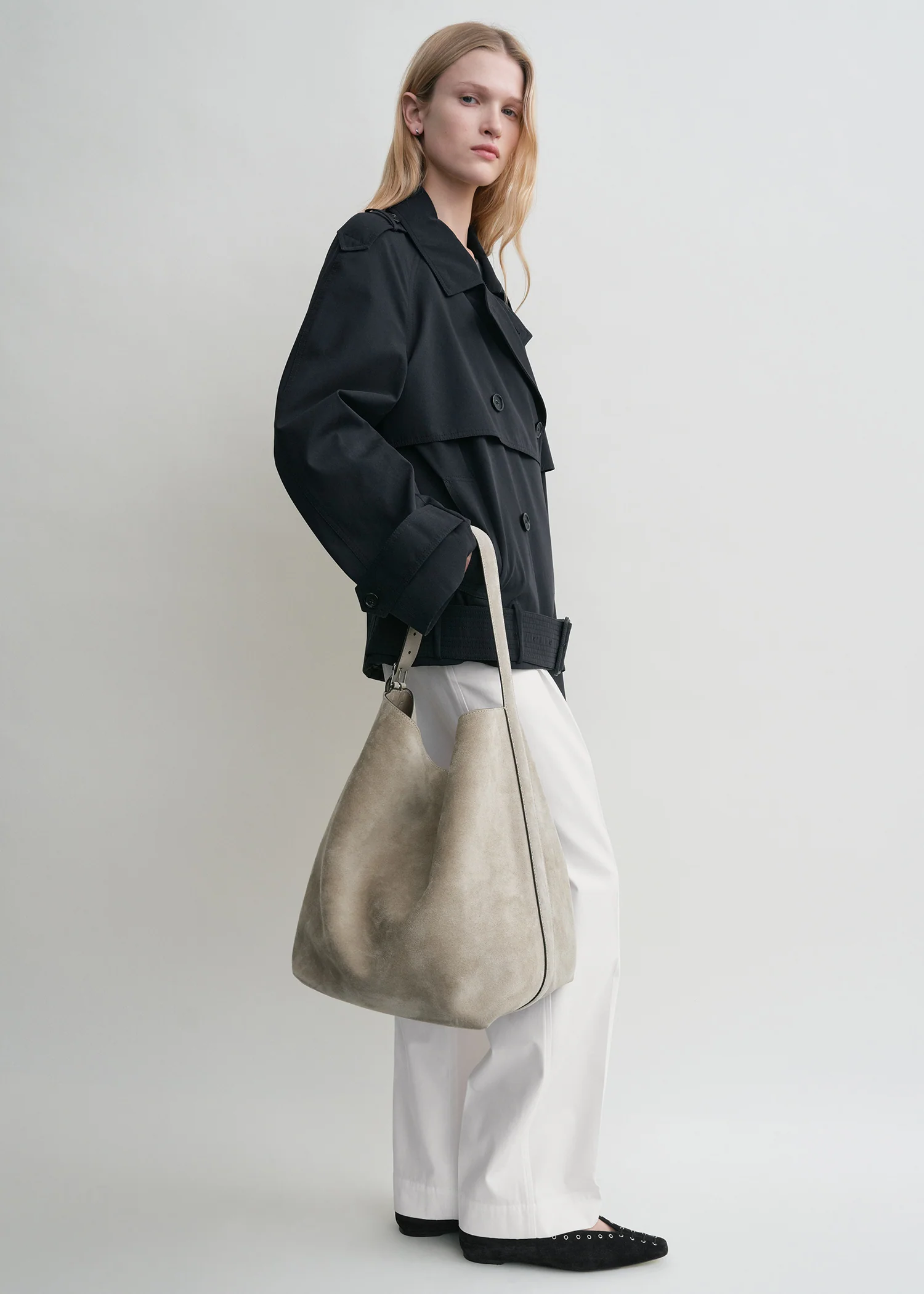 Belted suede tote desert - Image 3