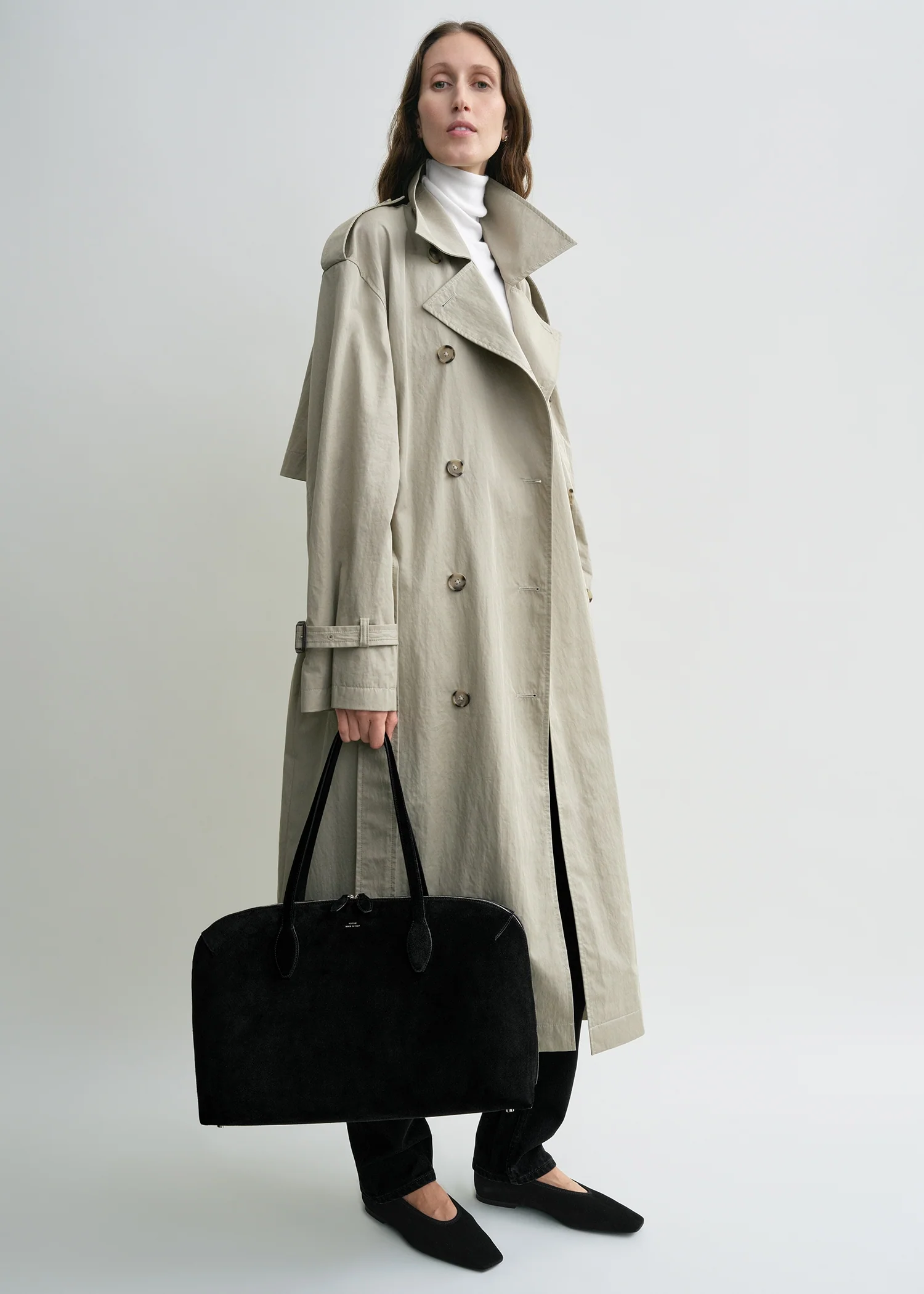 Suede day tote black - Image 3