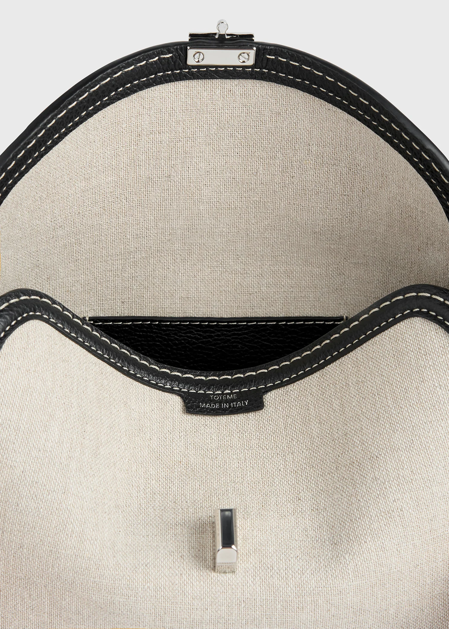 T-lock canvas clutch ecru/black - Image 5