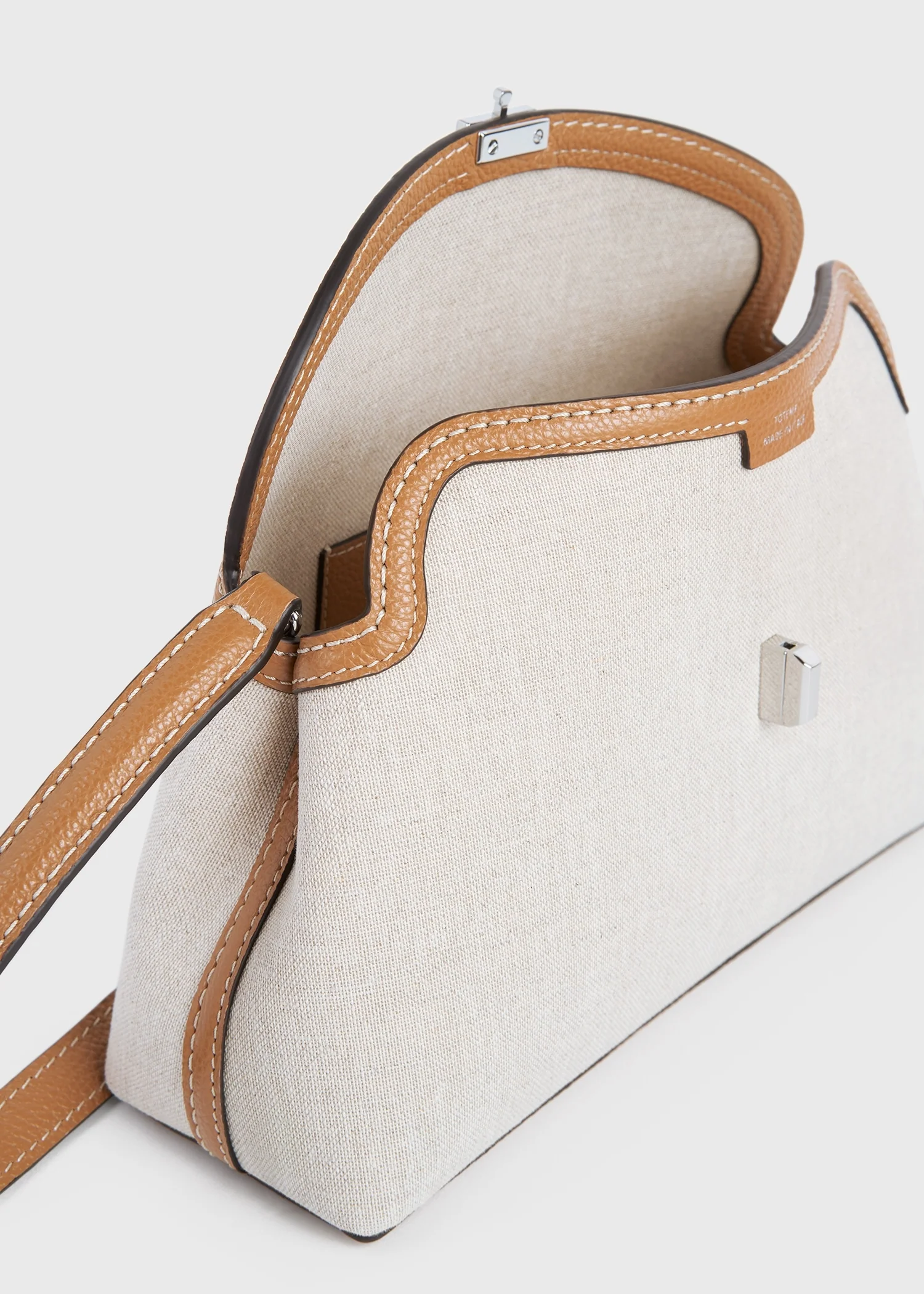 T-lock canvas clutch ecru/tan - Image 6