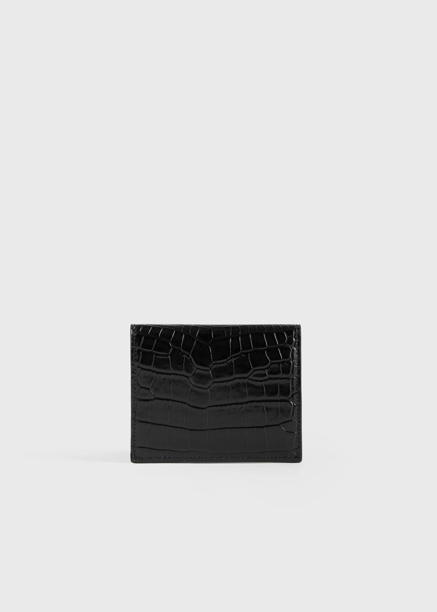 T-lock croco-embossed cardholder black - Image 3