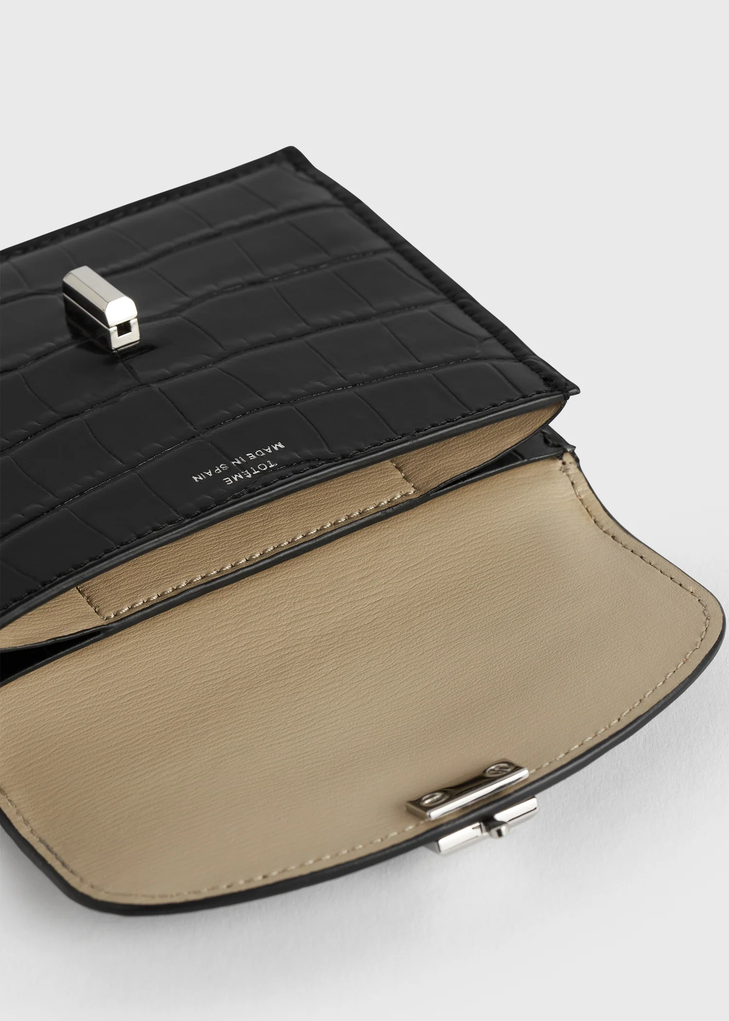 T-lock croco-embossed cardholder black - Image 4