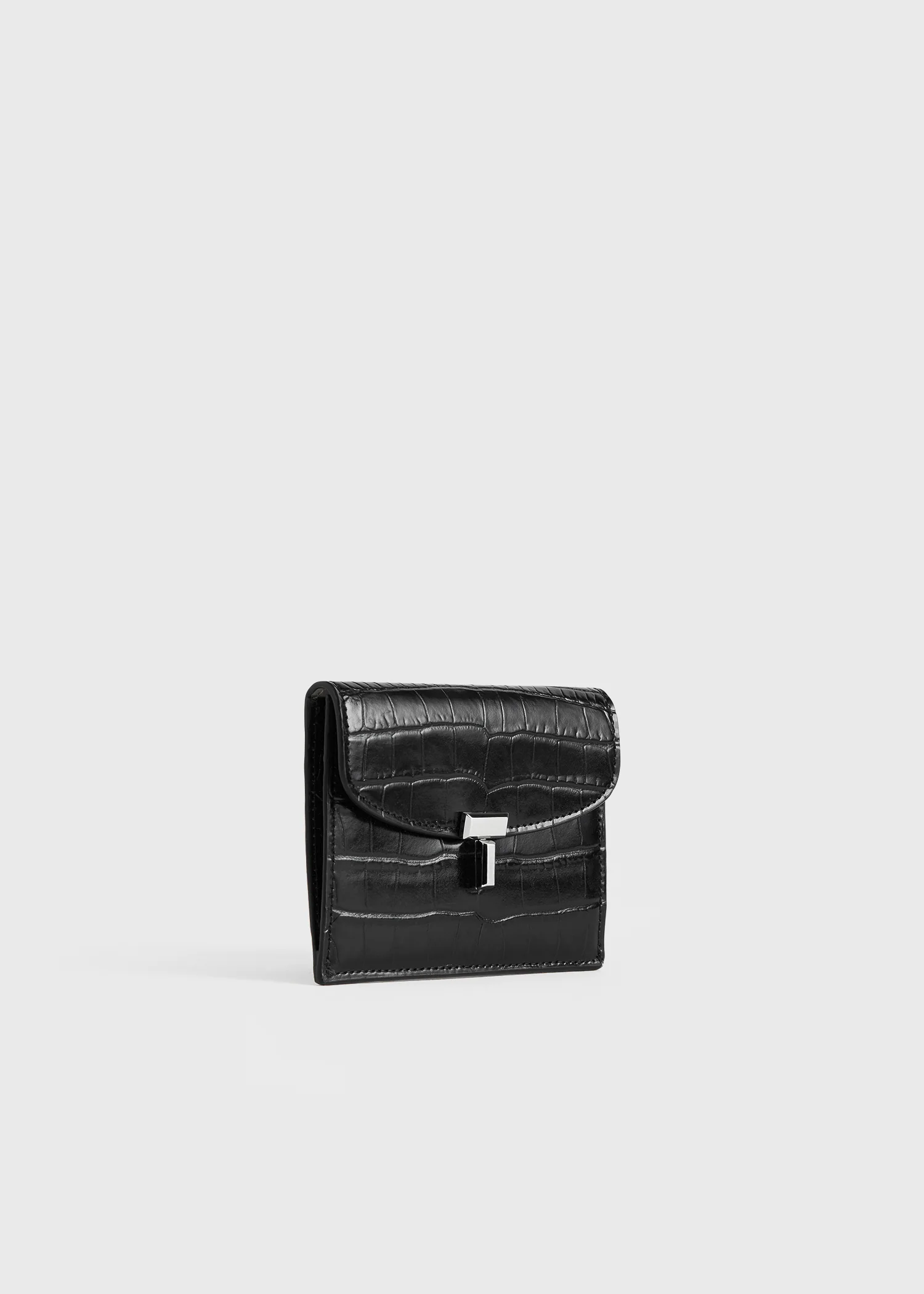 T-lock croco-embossed cardholder black - Image 6