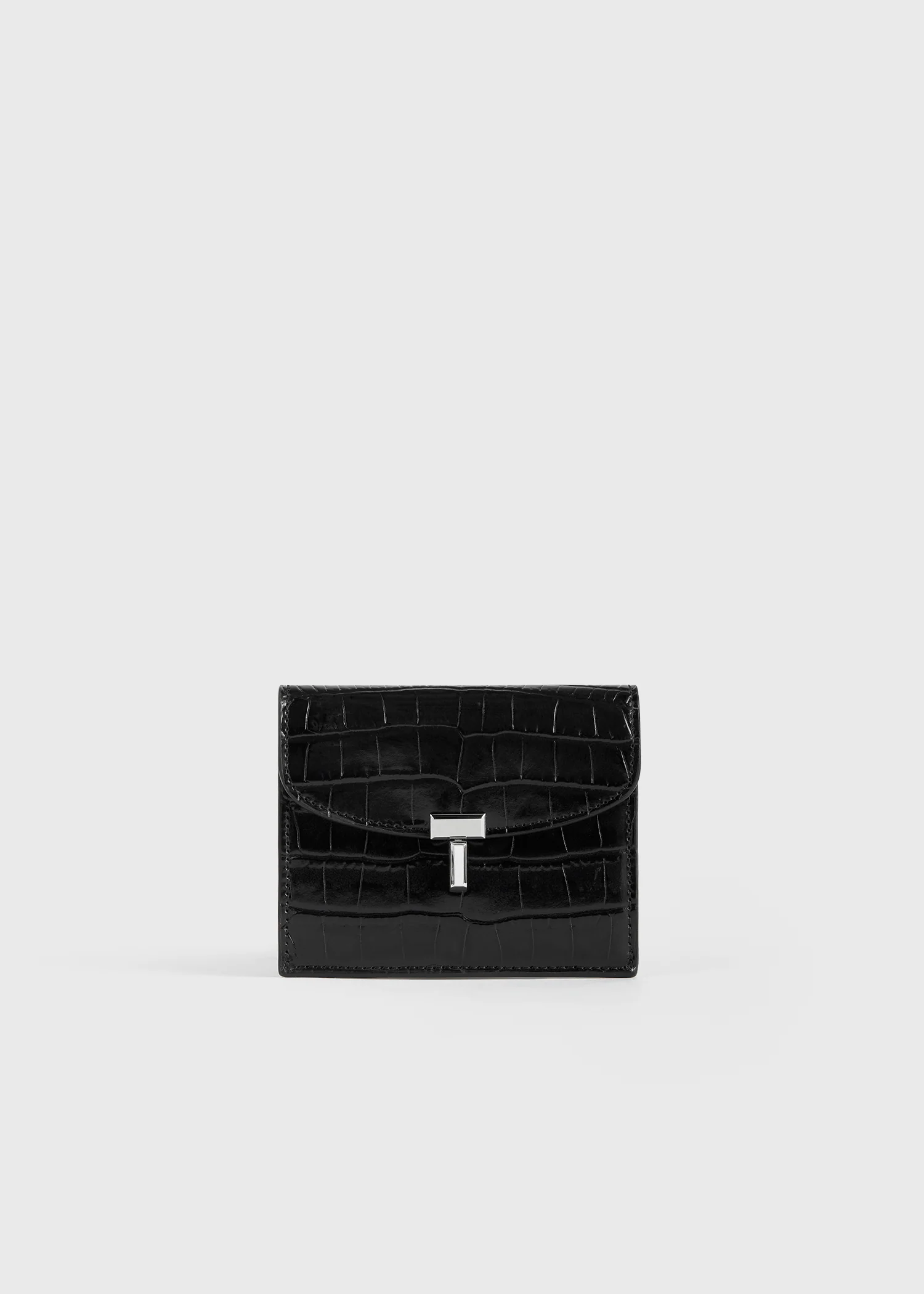 T-lock croco-embossed cardholder black - Image 7