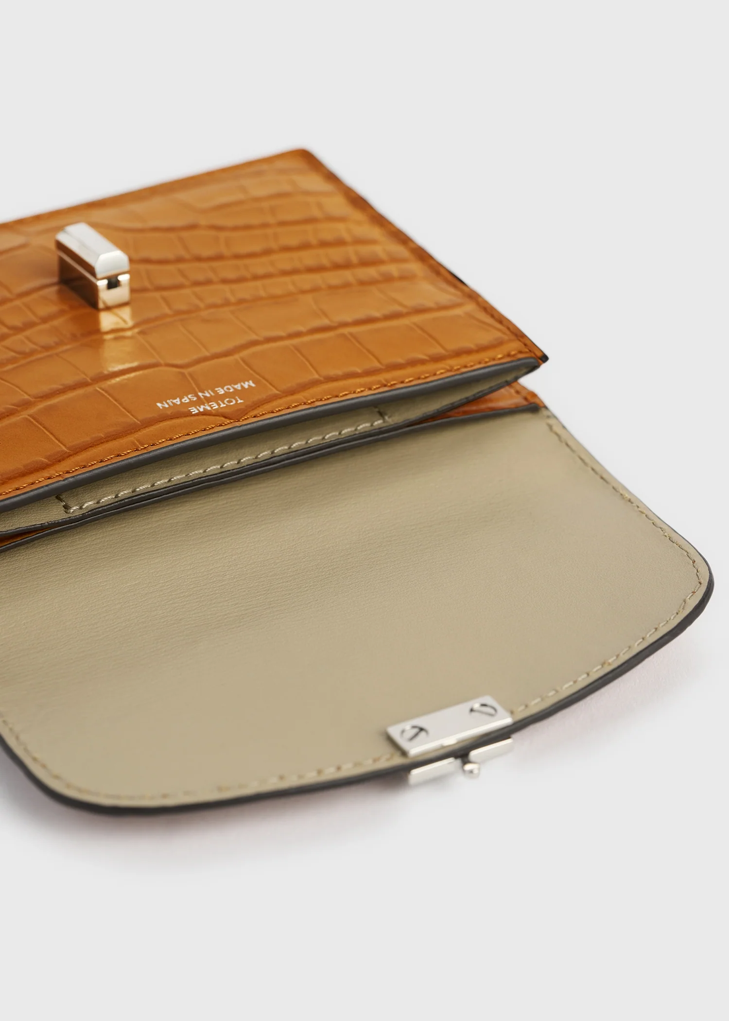 T-lock croco-embossed cardholder tangerine - Image 4