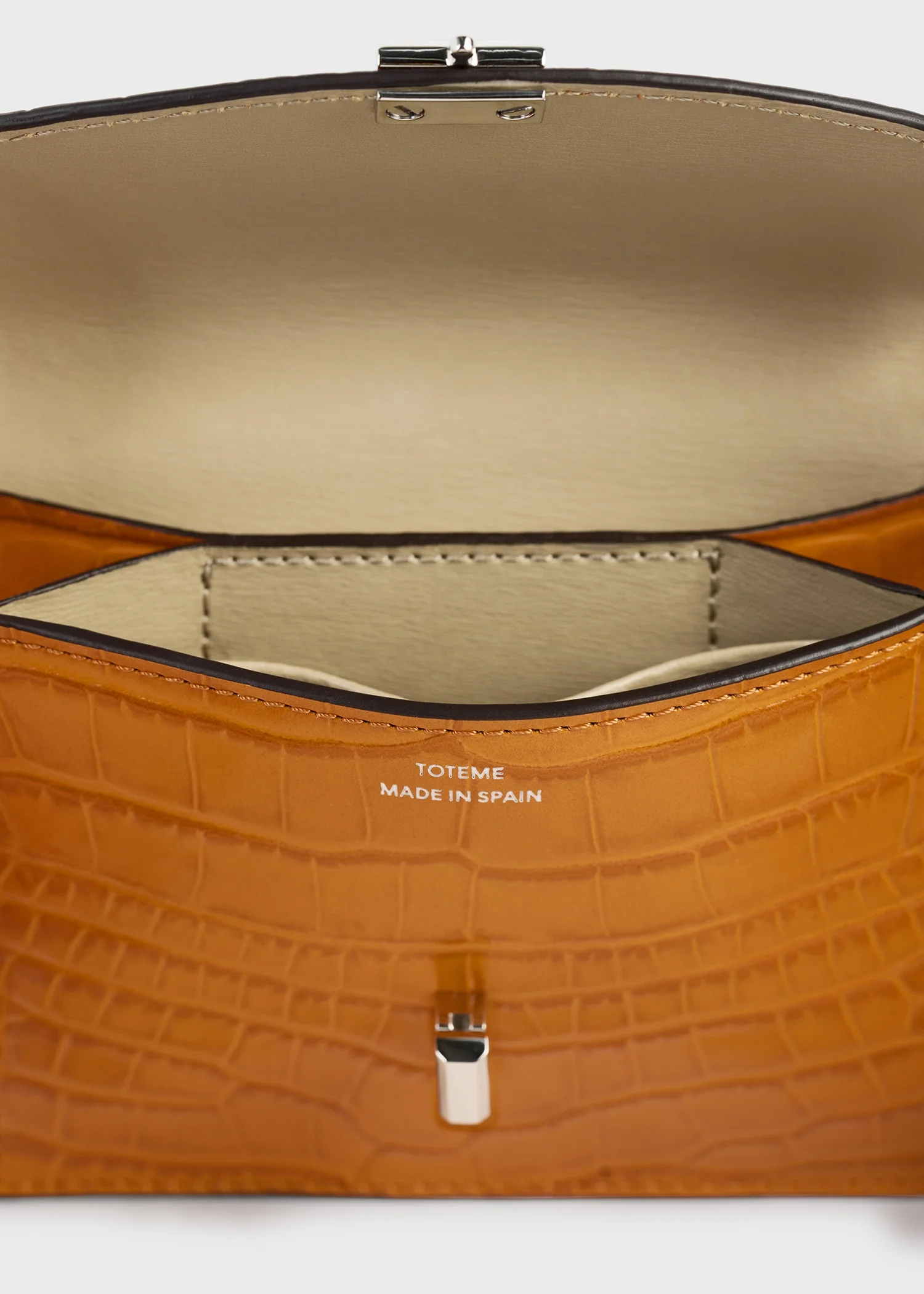T-lock croco-embossed cardholder tangerine - Image 5