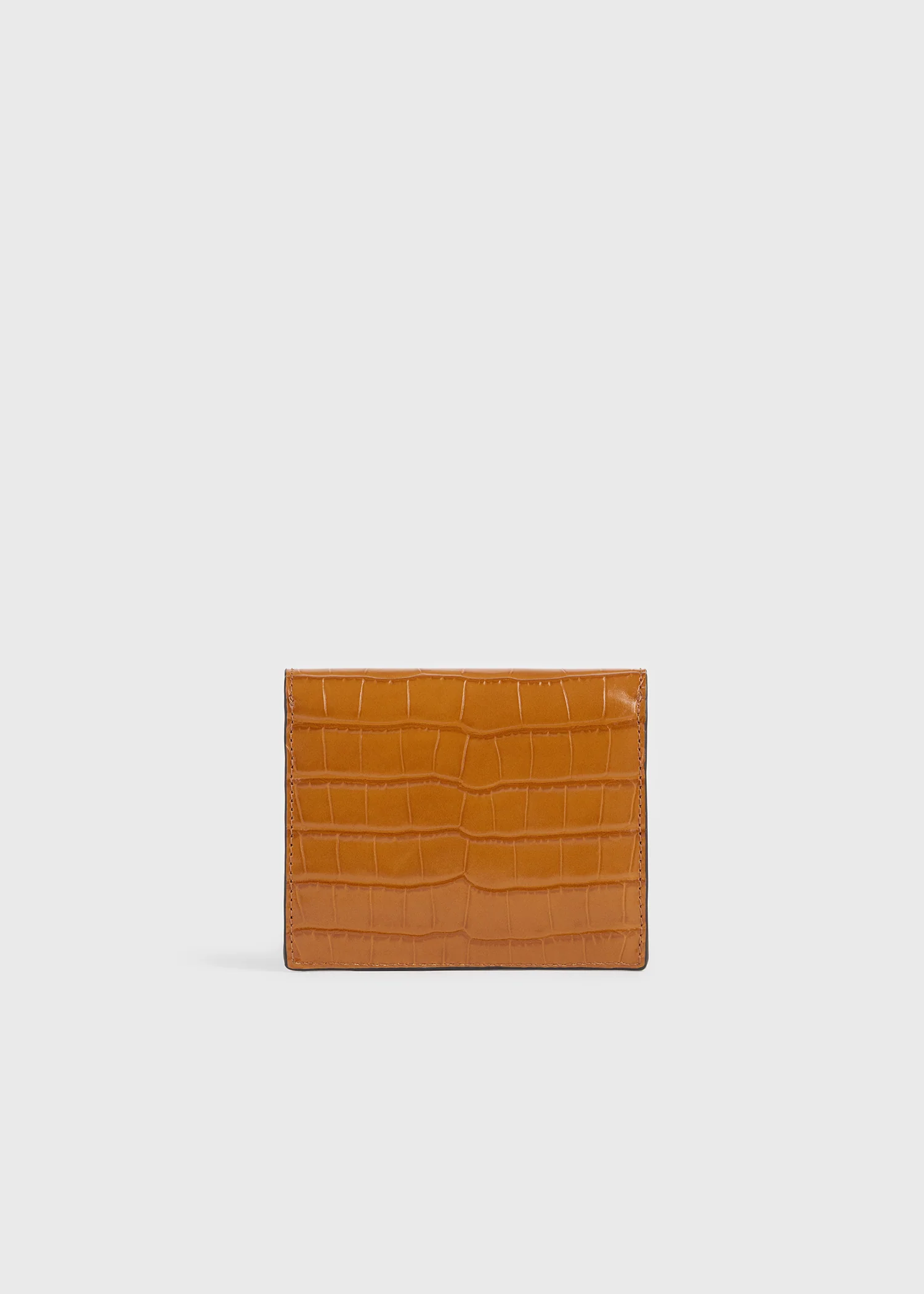 T-lock croco-embossed cardholder tangerine - Image 6