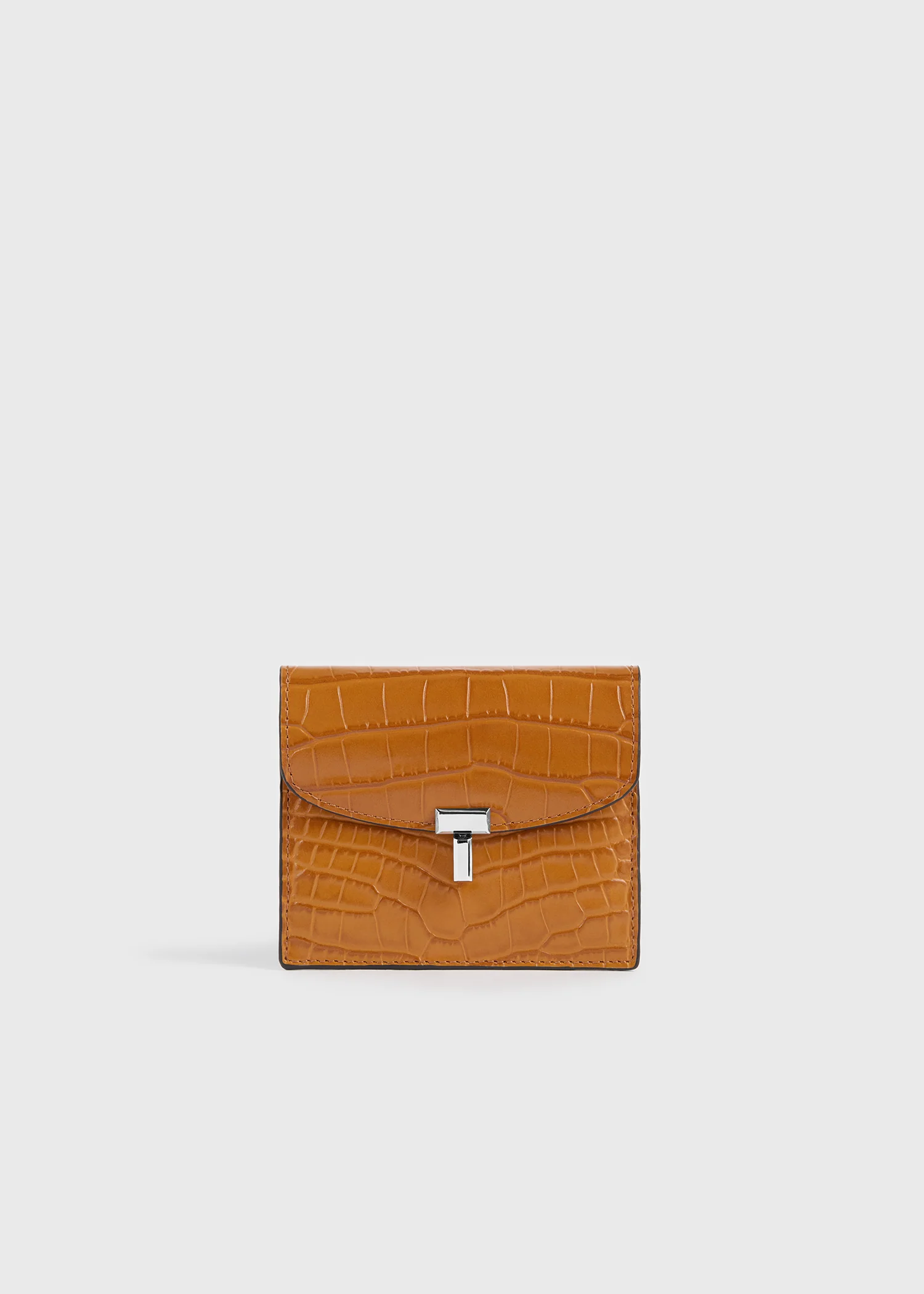 T-lock croco-embossed cardholder tangerine - Image 7