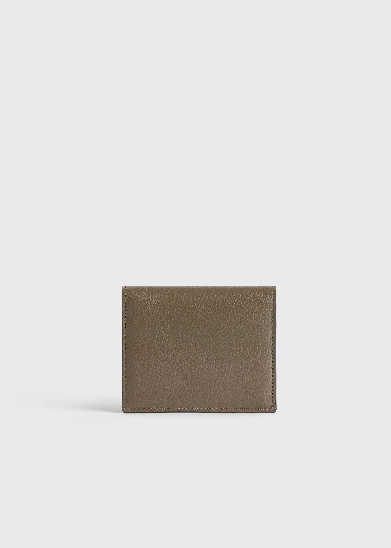 T-lock grained-leather cardholder dark taupe - Image 4