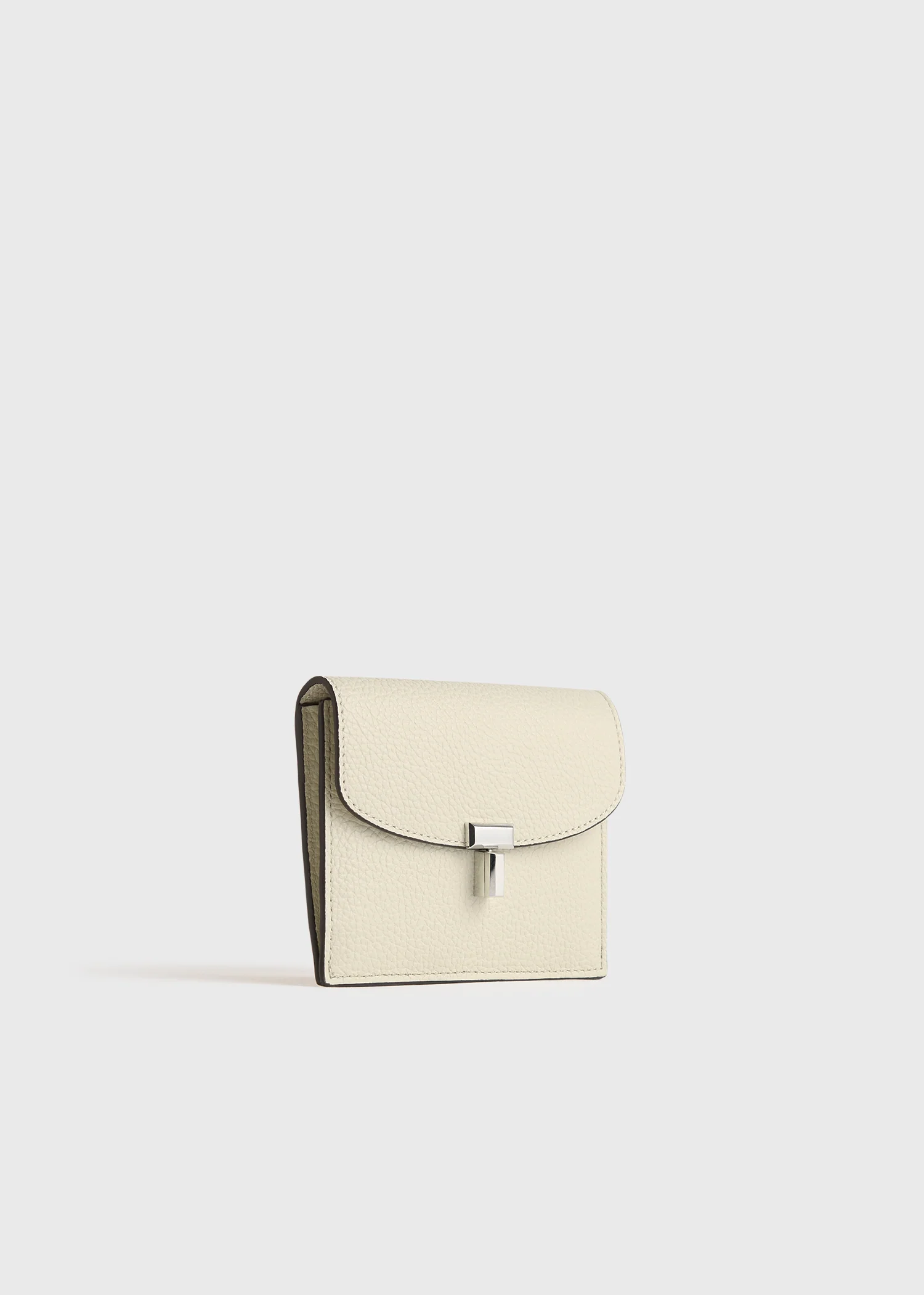T-lock grained-leather cardholder milk - Image 3