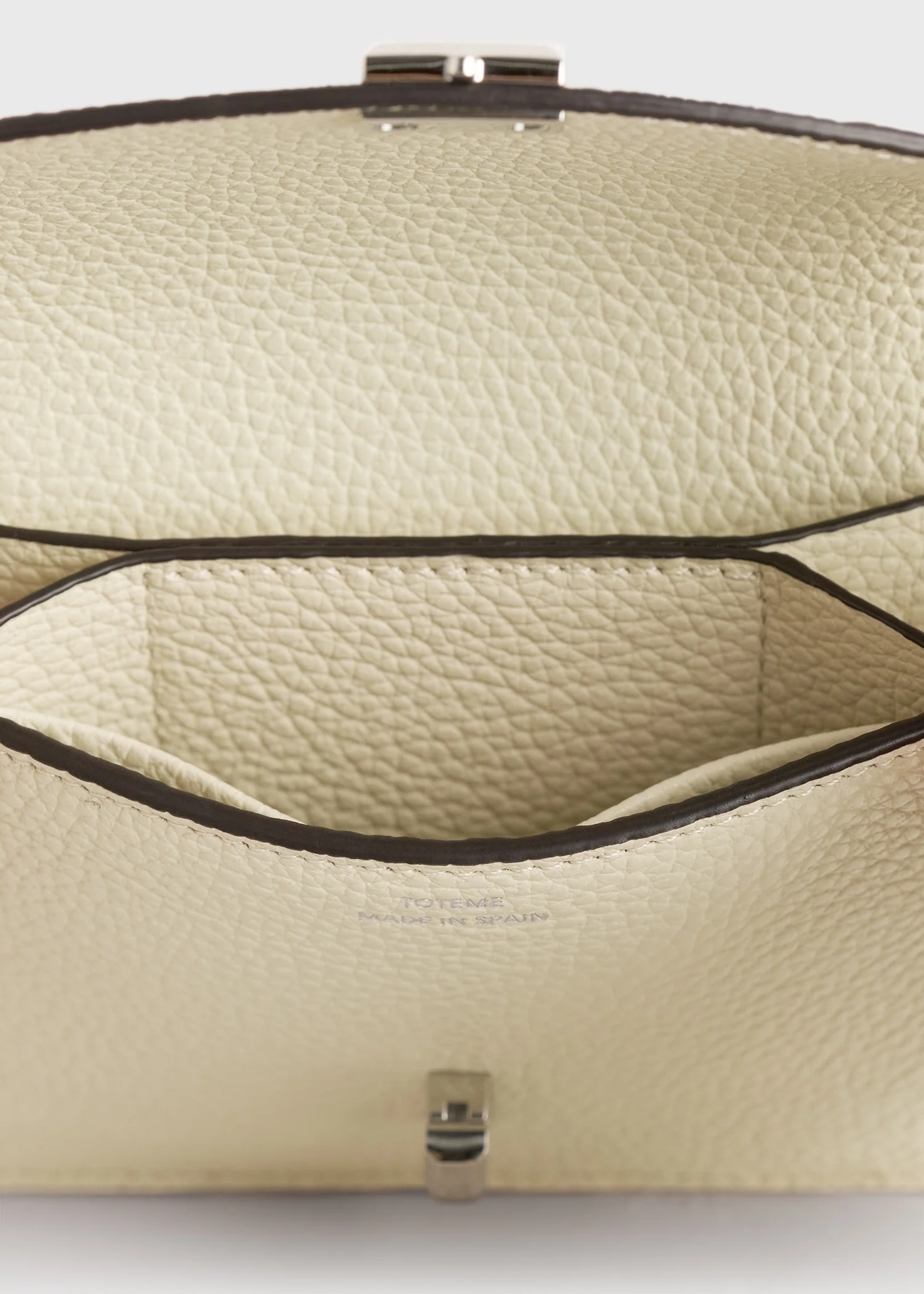 T-lock grained-leather cardholder milk - Image 6
