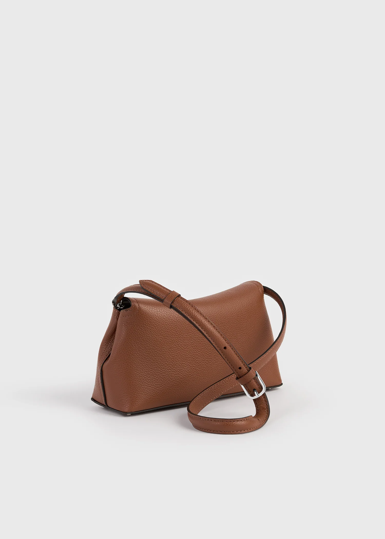 T-lock grained-leather clutch sienna - Image 4