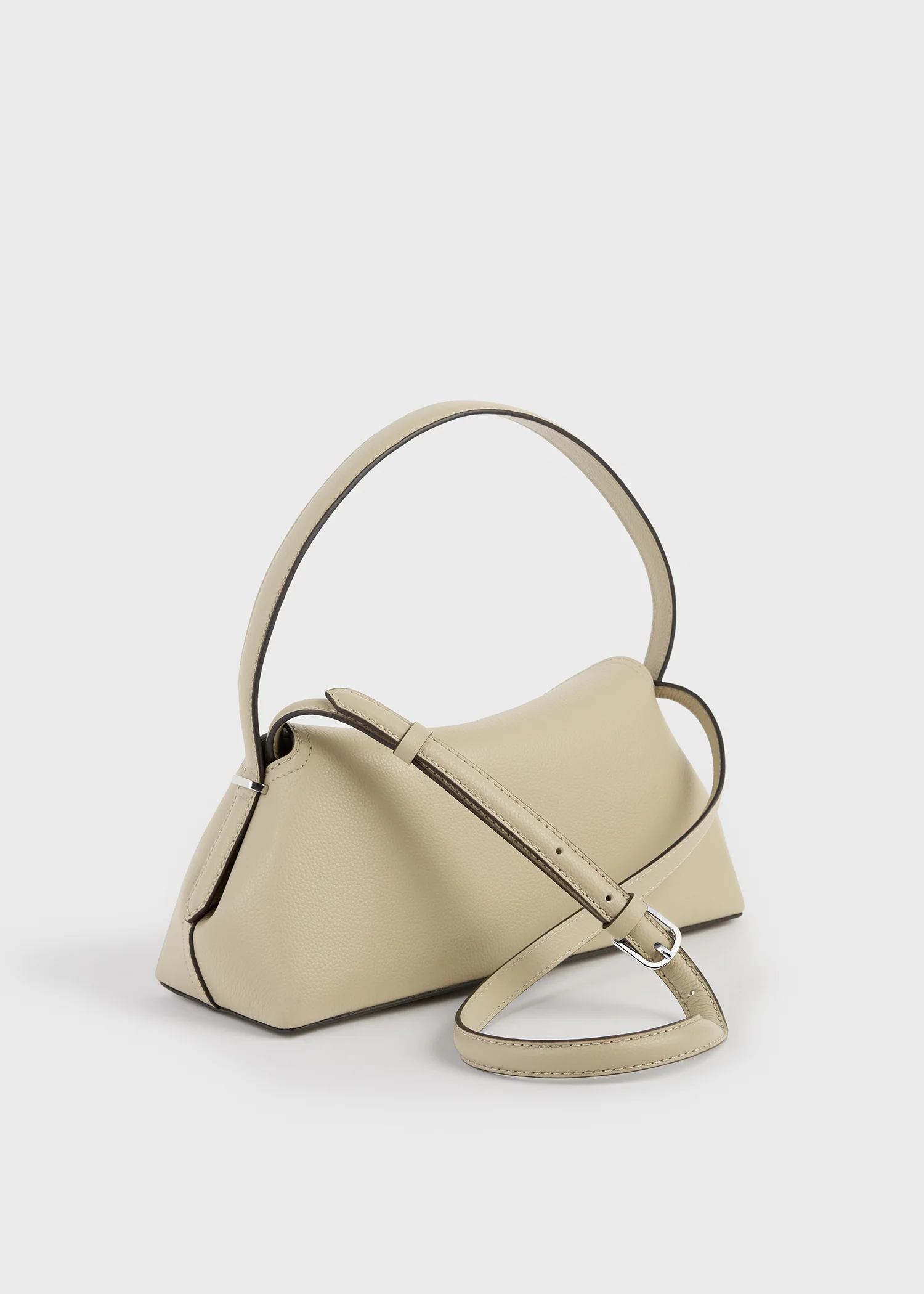 T-lock grained-leather shoulder cashew - Image 4
