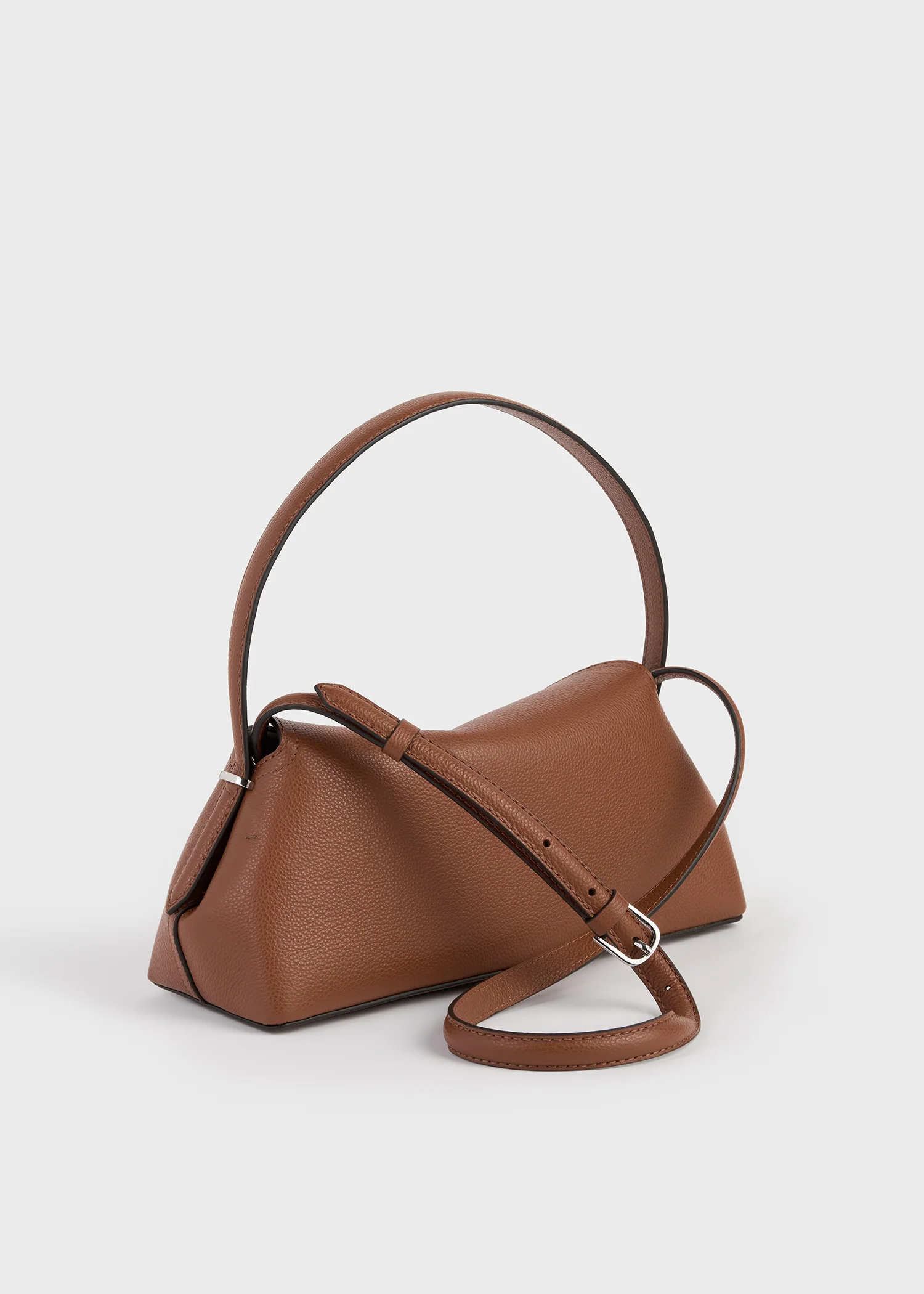 T-lock grained-leather shoulder sienna - Image 4