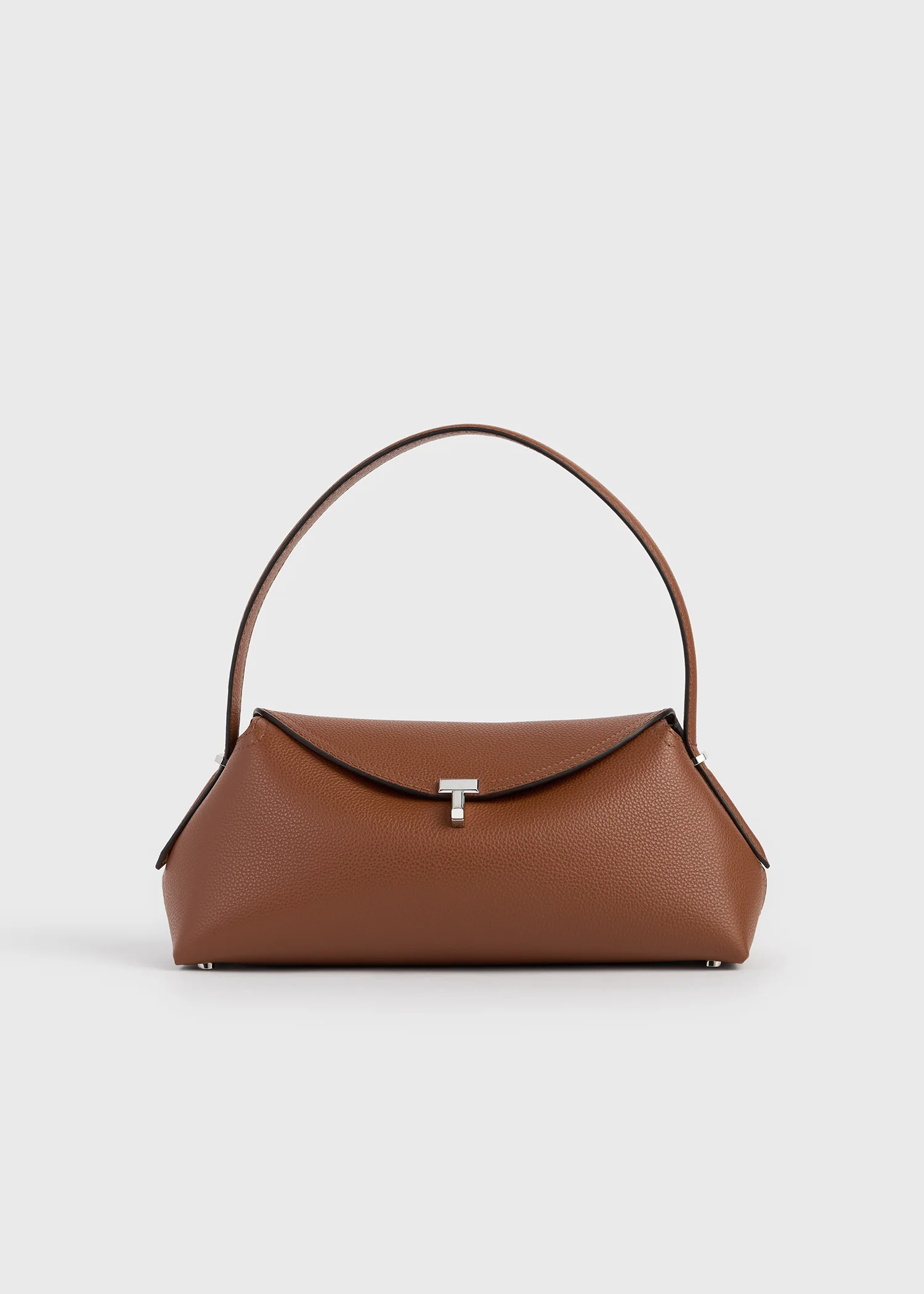 T-lock grained-leather shoulder sienna - Image 9