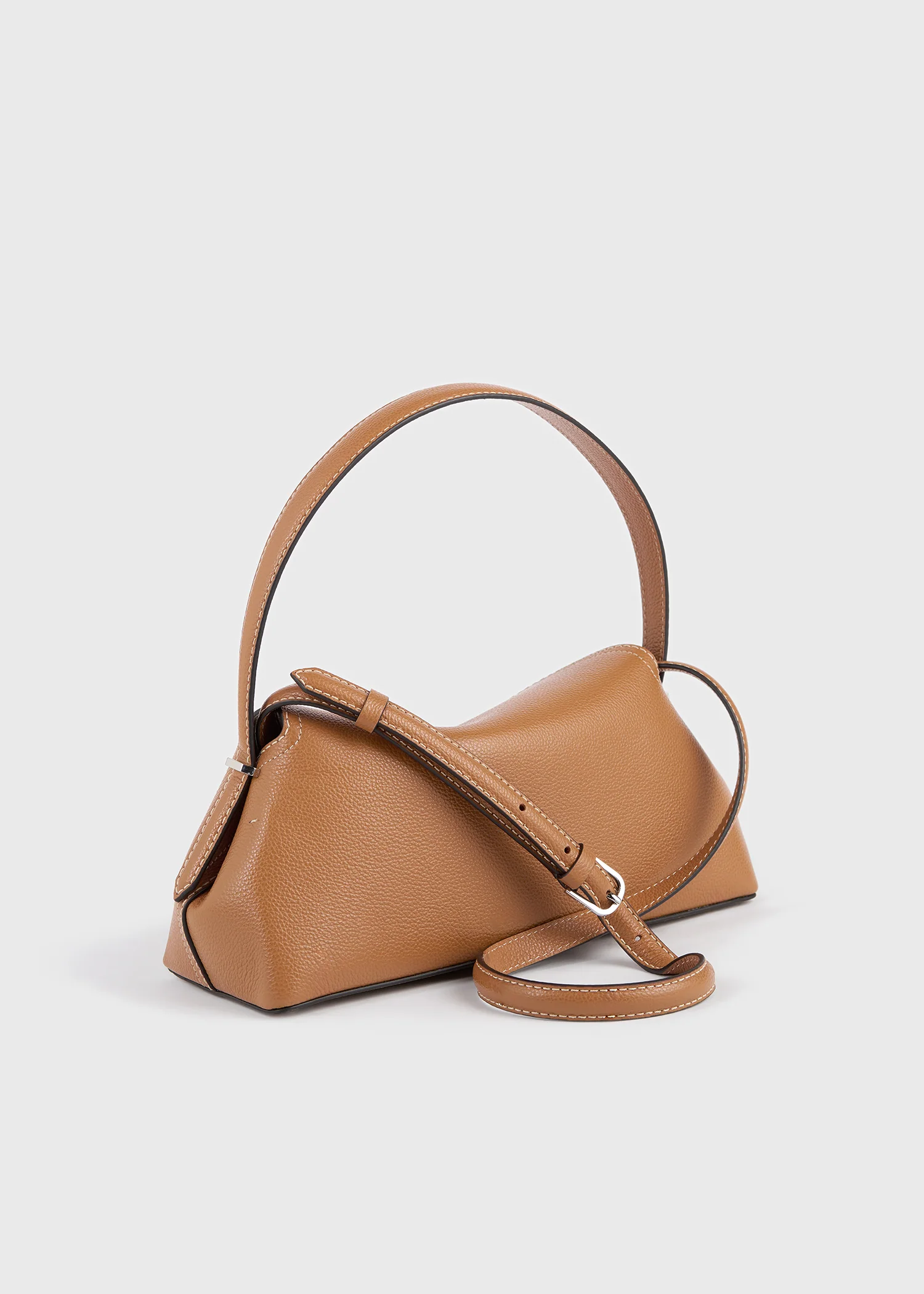 T-lock grained-leather shoulder tan - Image 4