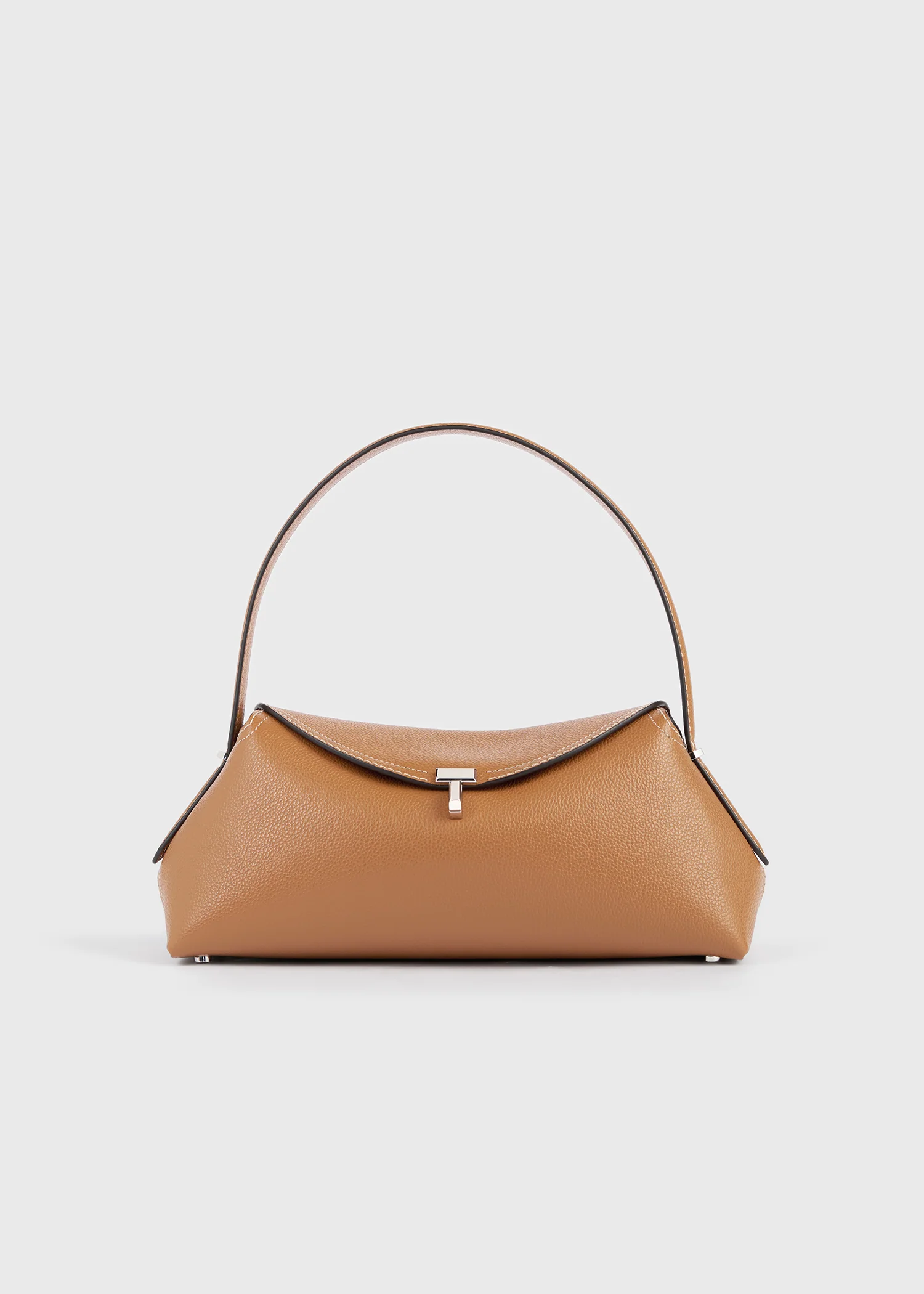 T-lock grained-leather shoulder tan - Image 9