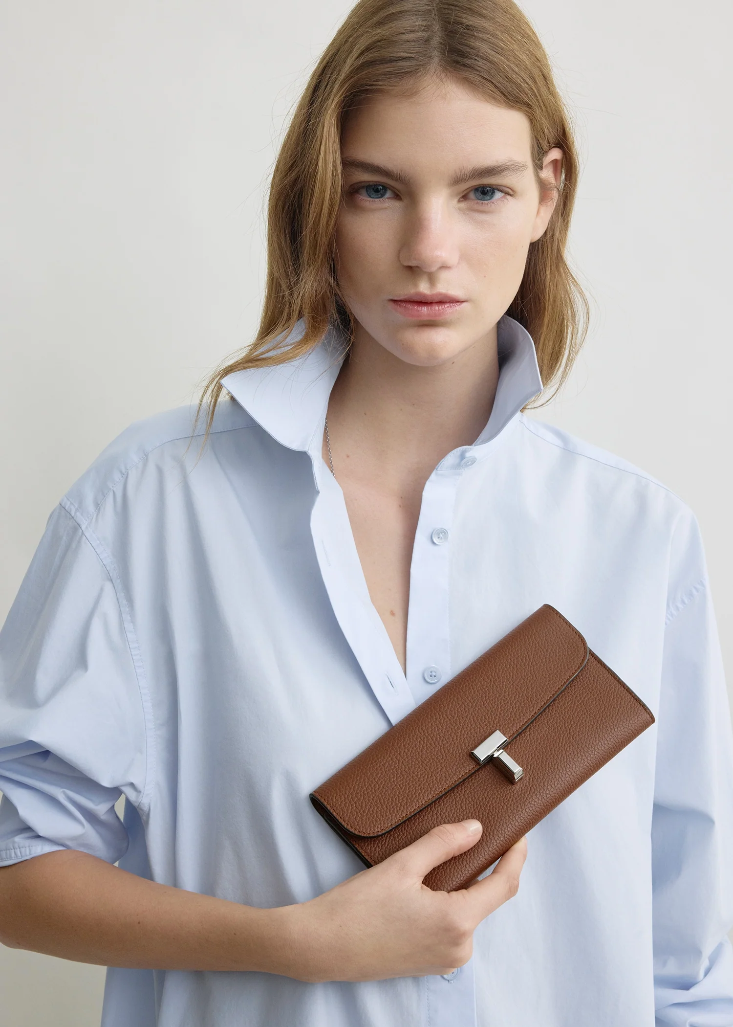 T-lock grained-leather wallet sienna - Image 2