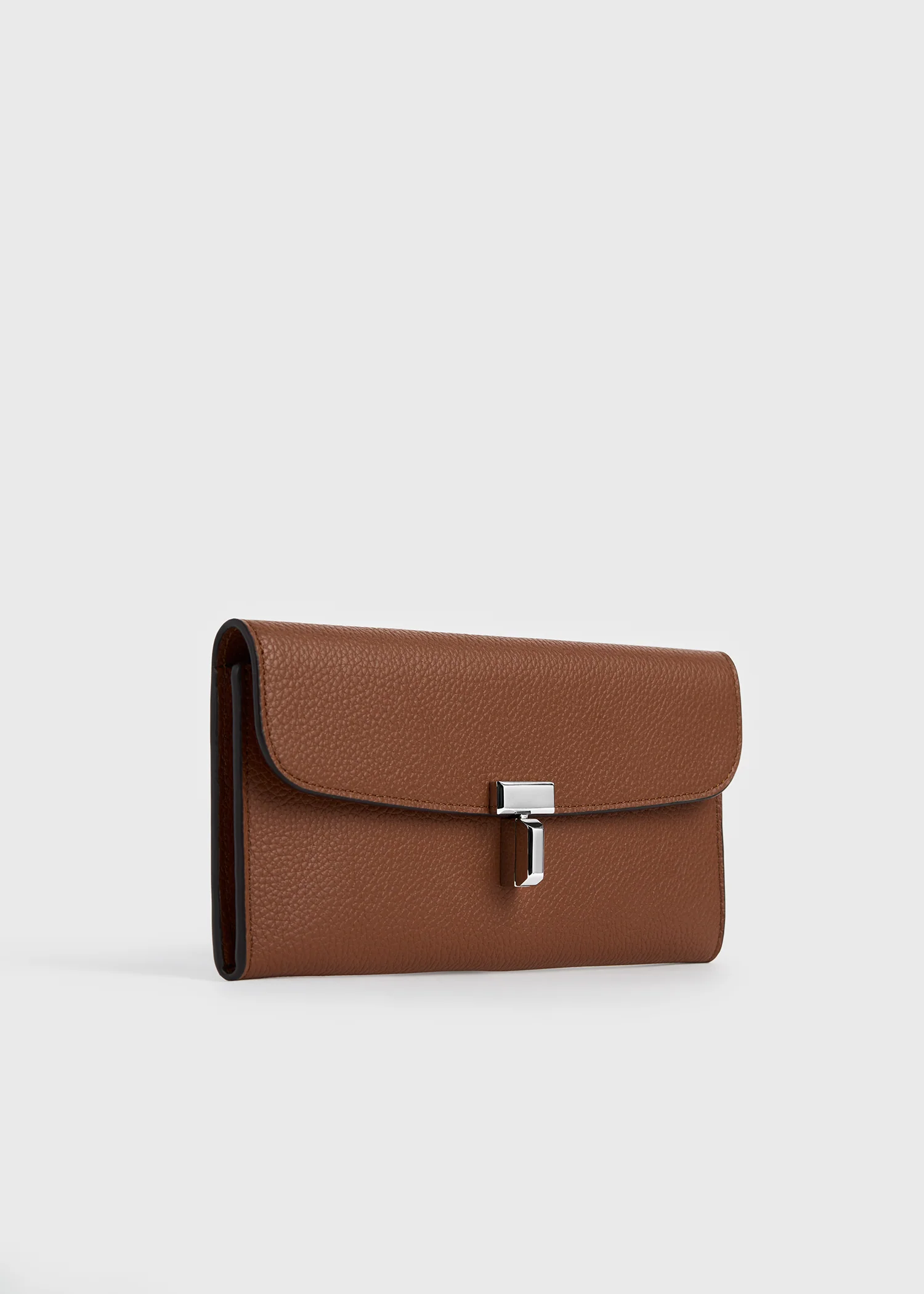 T-lock grained-leather wallet sienna - Image 3