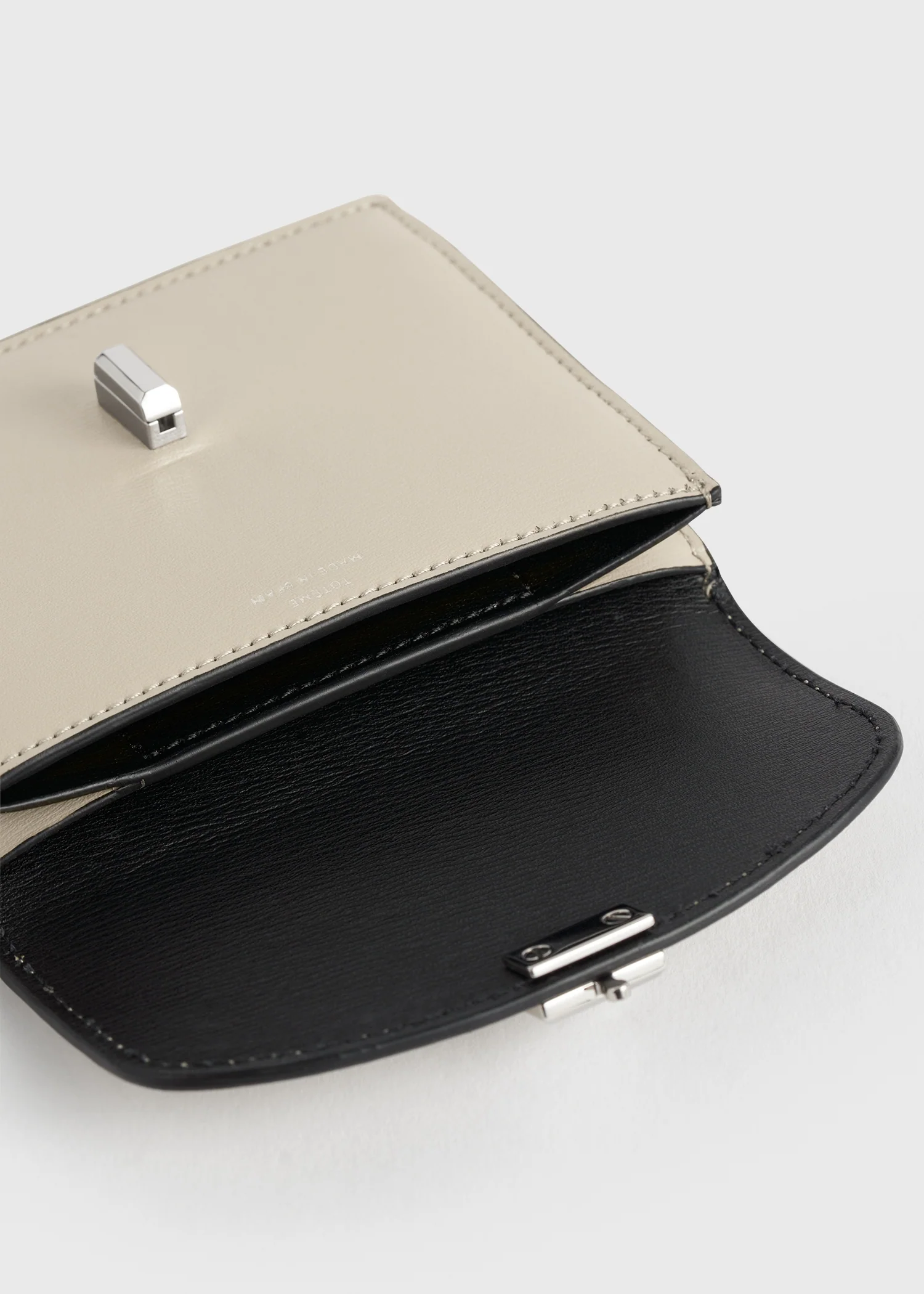 T-lock leather cardholder fawn - Image 4