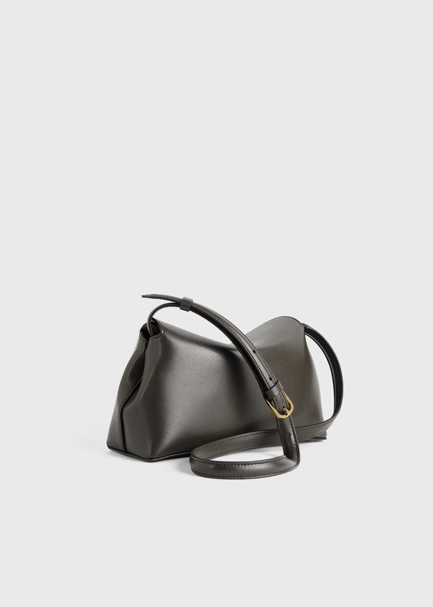 T-lock leather clutch bark - Image 4