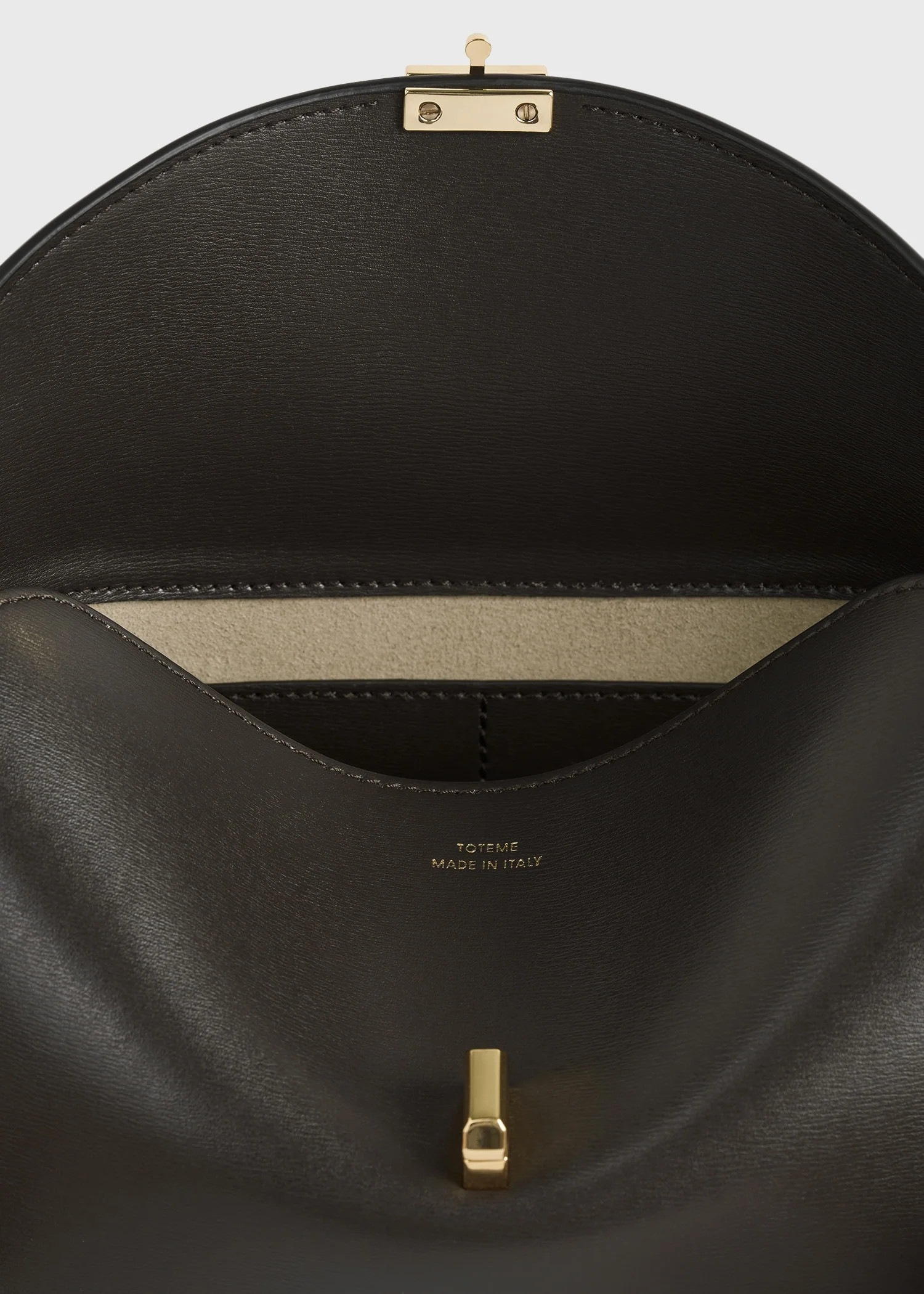 T-lock leather clutch bark - Image 8