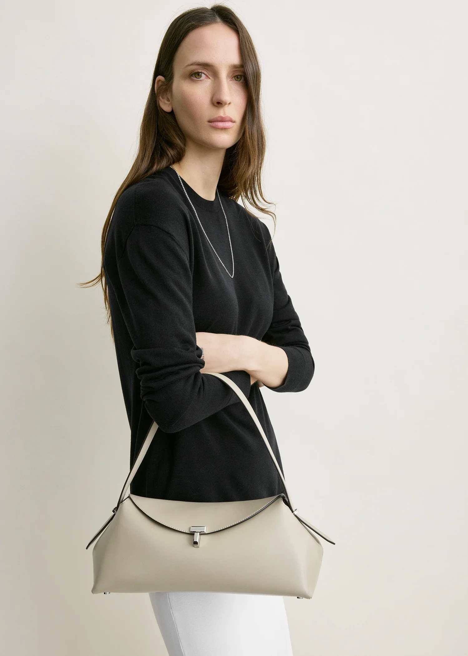 T-lock leather shoulder fawn - Image 2