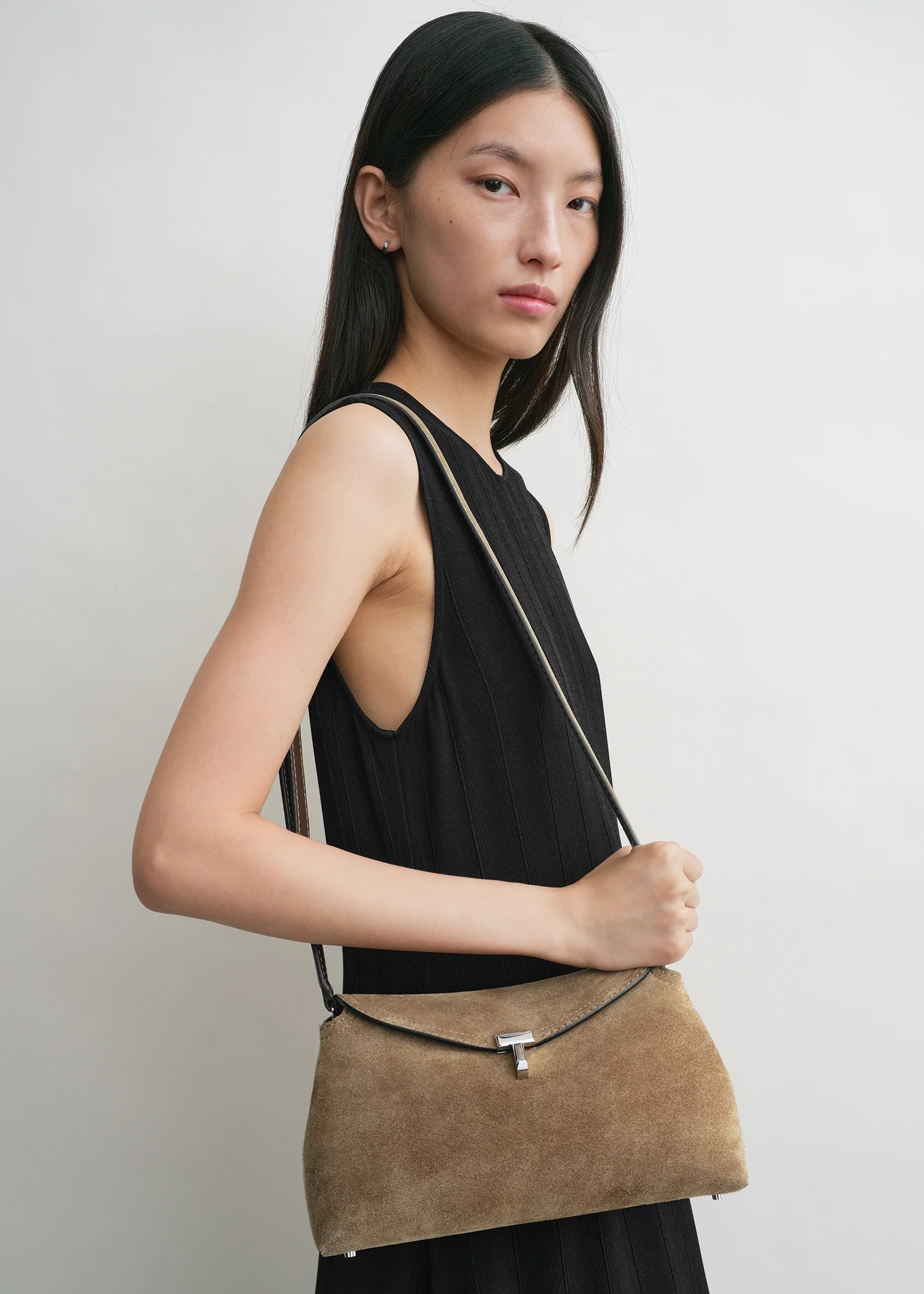 T-lock suede clutch tobacco - Image 4