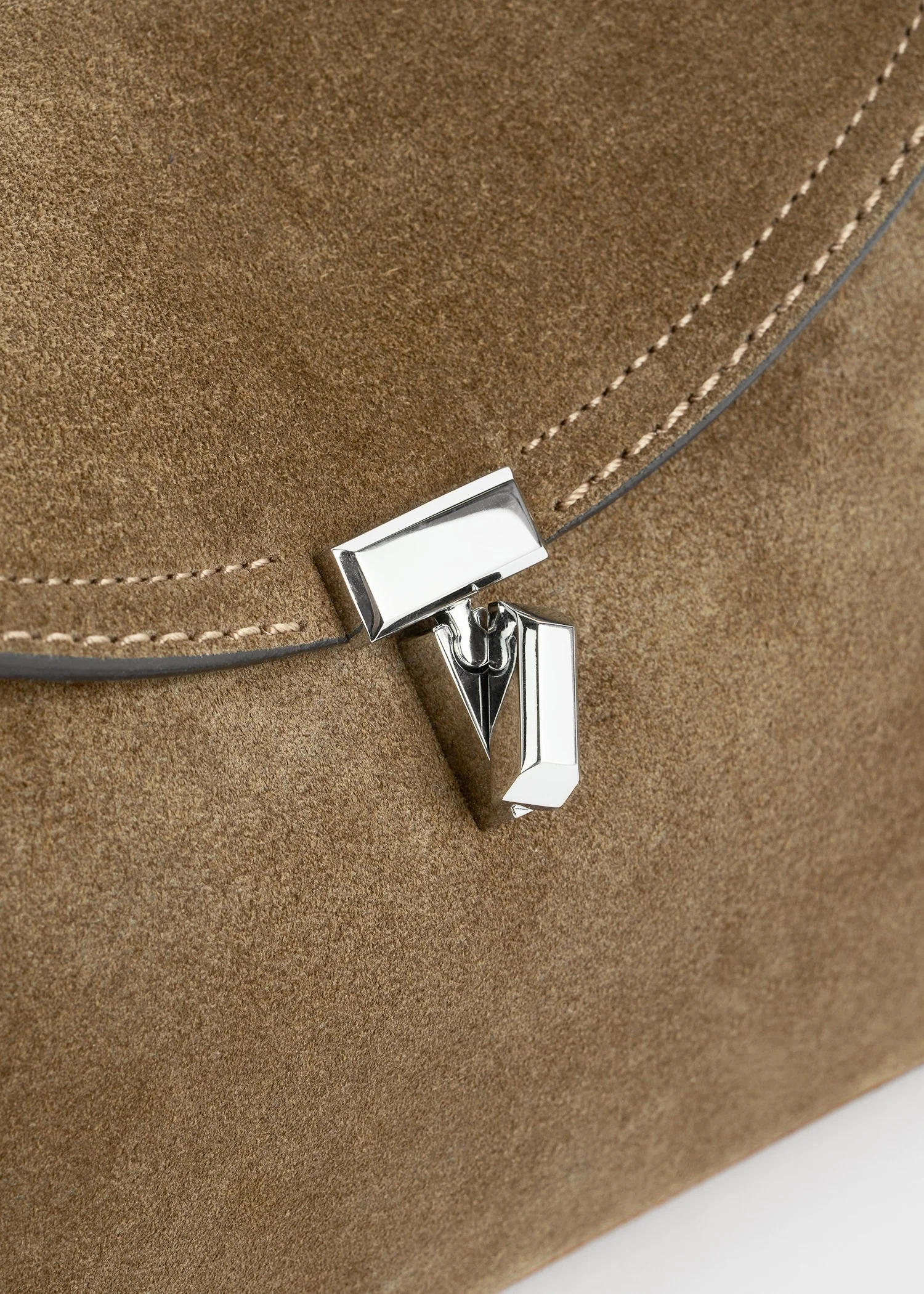 T-lock suede clutch tobacco - Image 5