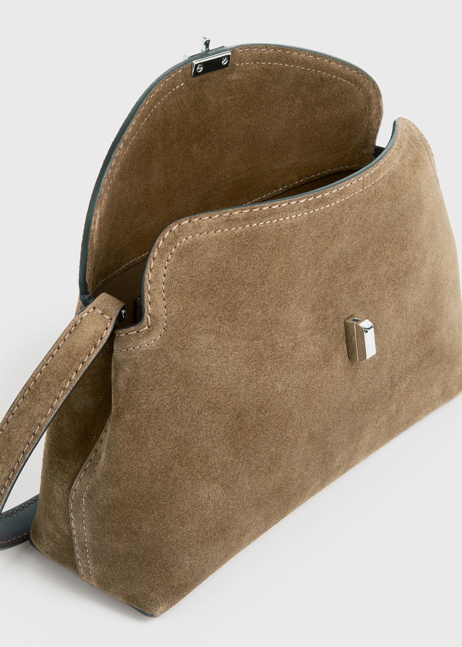T-lock suede clutch tobacco - Image 6
