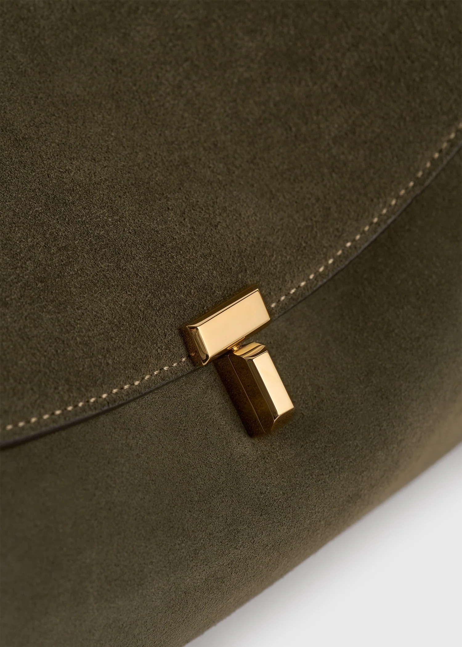 T-lock suede satchel dark taupe - Image 5