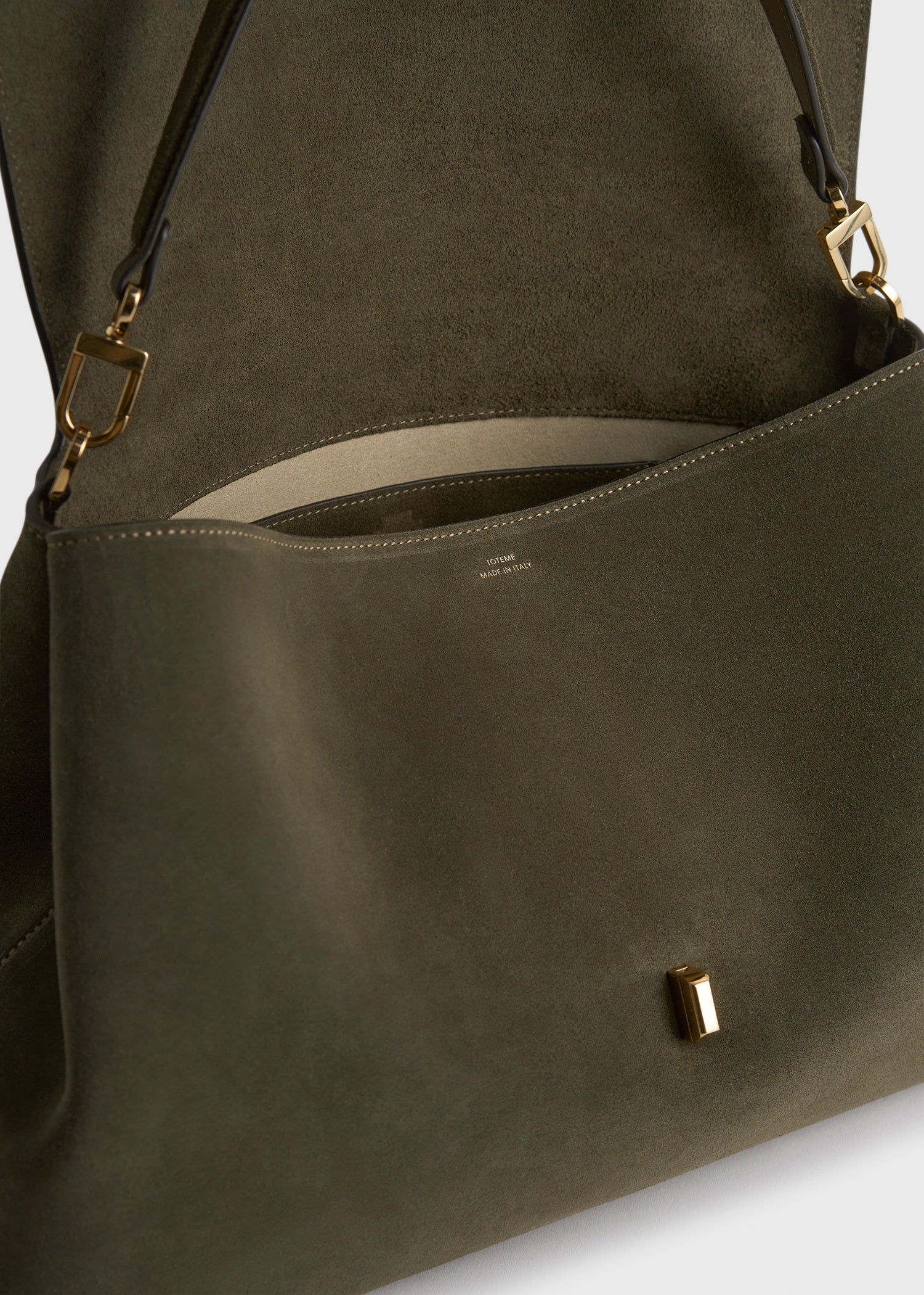 T-lock suede satchel dark taupe - Image 6