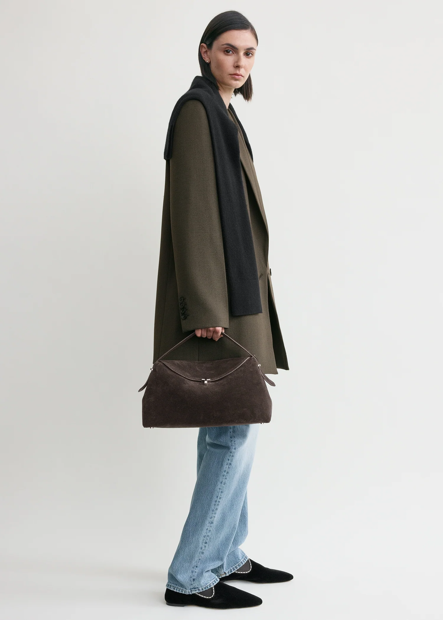 T-lock suede top handle brown - Image 3