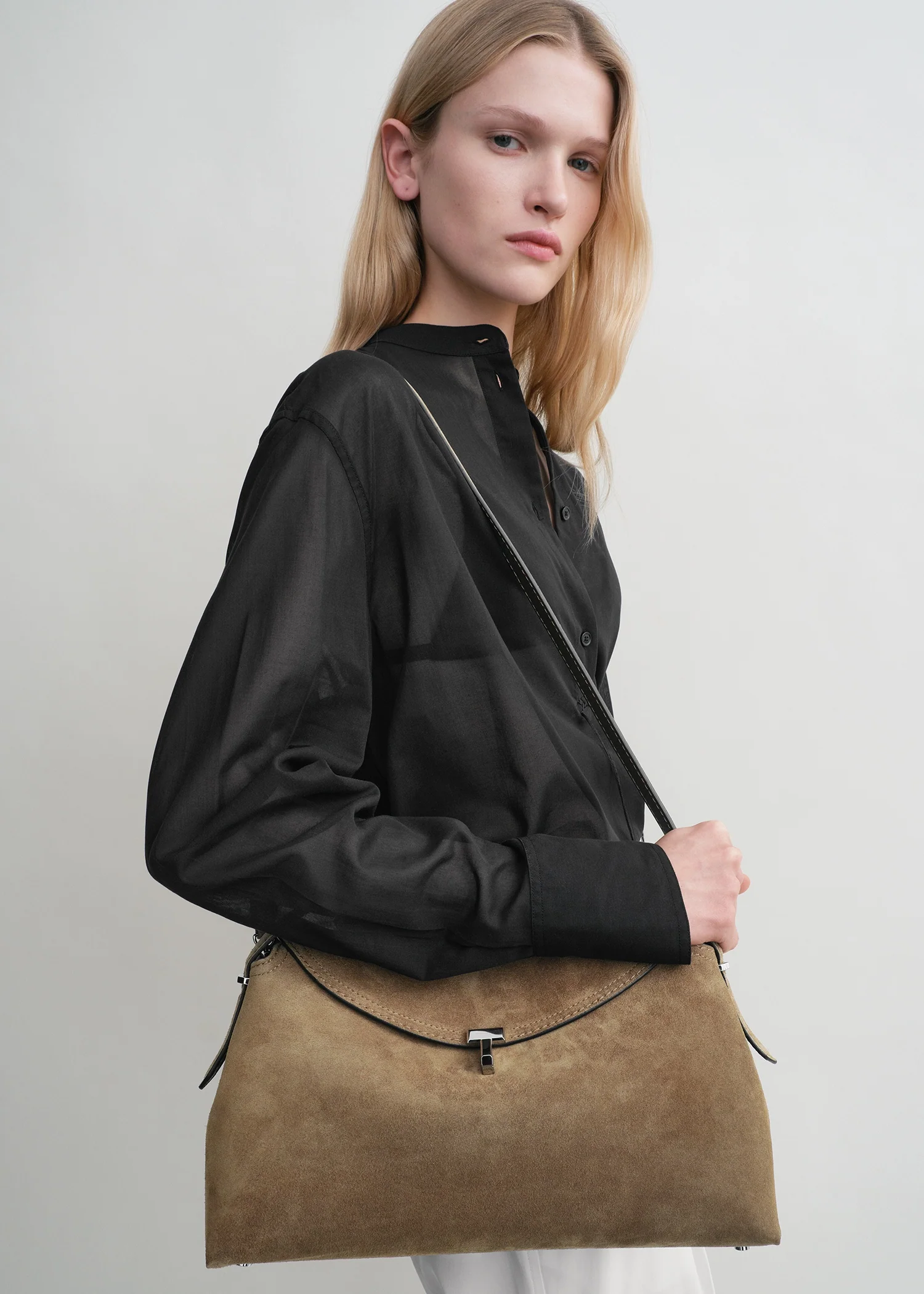 T-lock suede top handle tobacco - Image 2