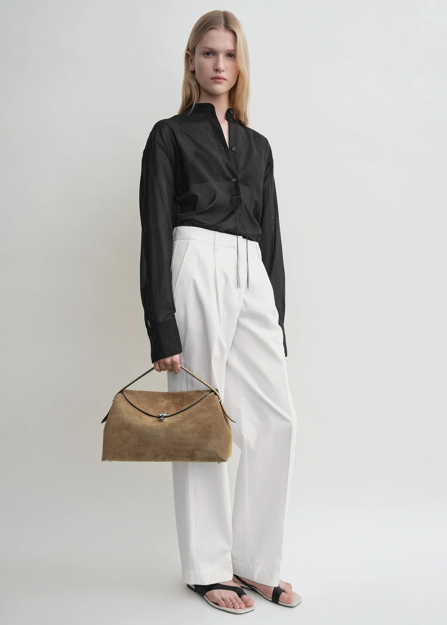 T-lock suede top handle tobacco - Image 3