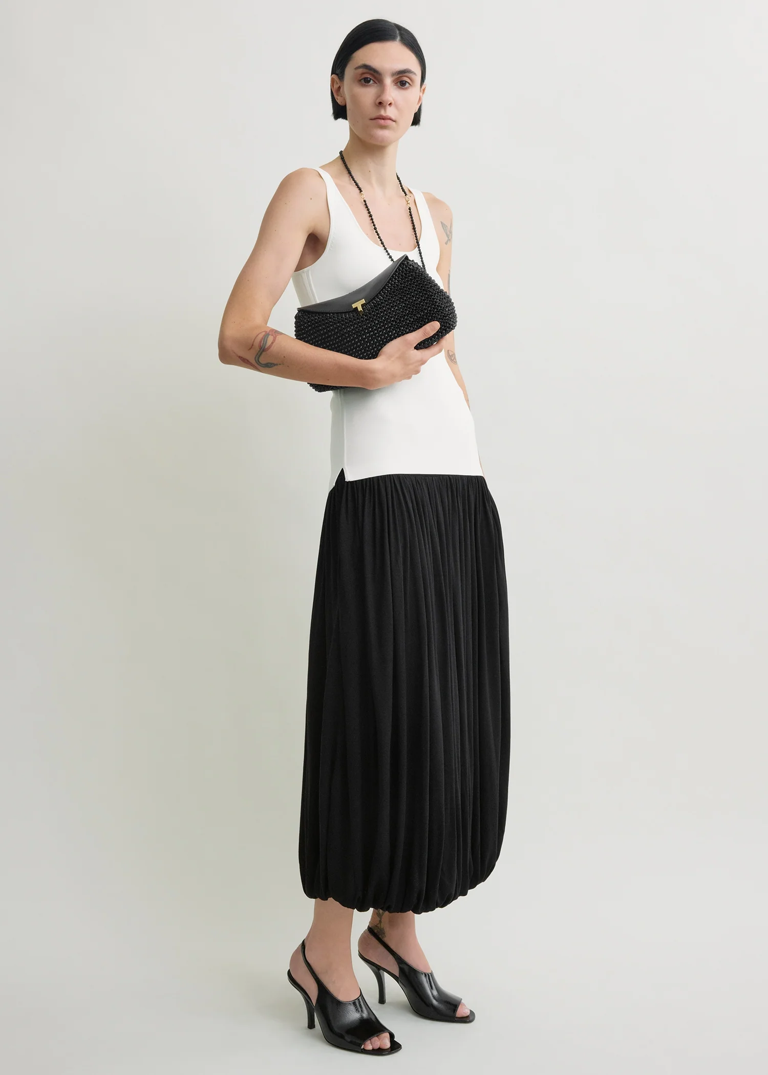 T-lock woven-leather clutch black - Image 3