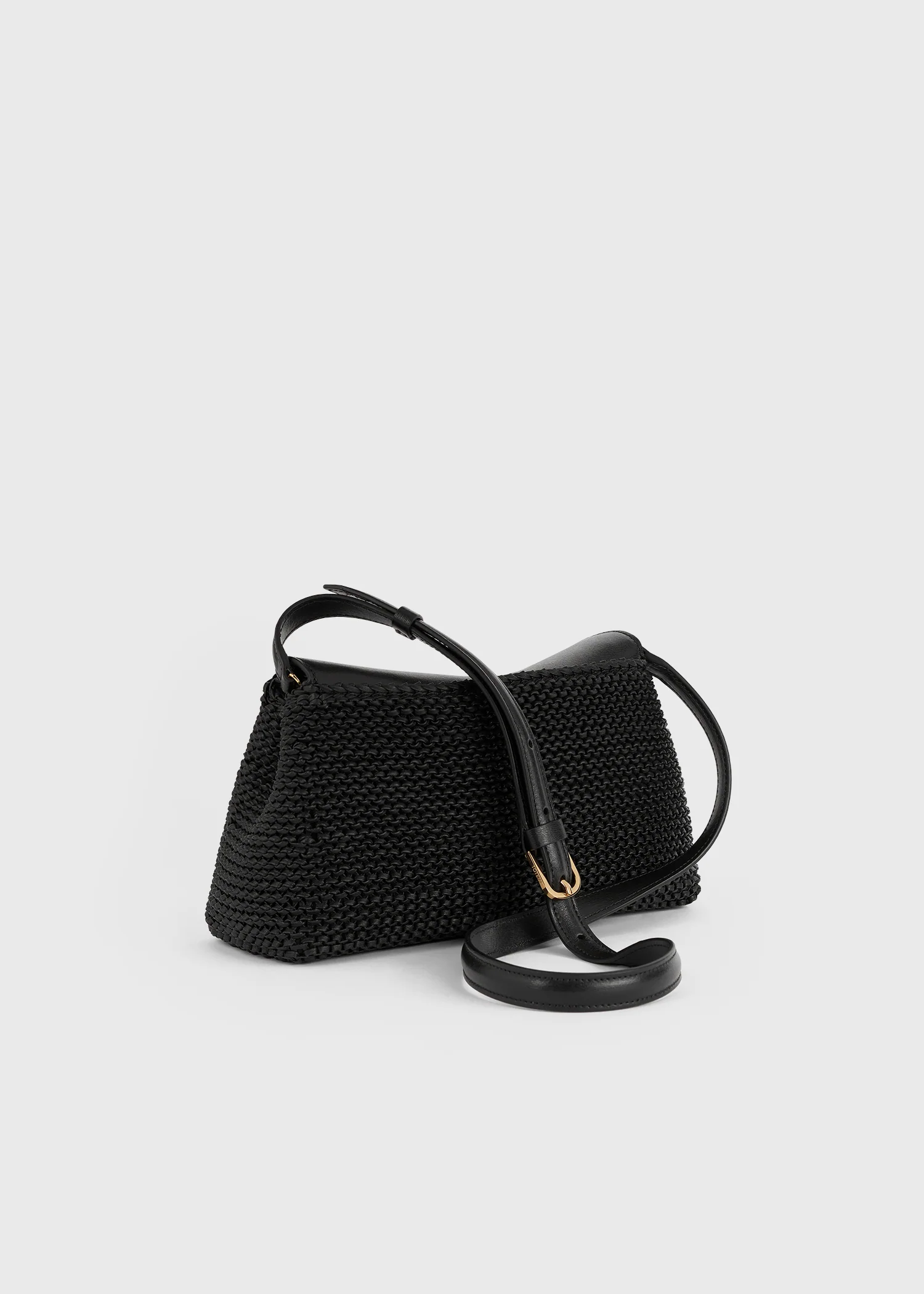 T-lock woven-leather clutch black - Image 4