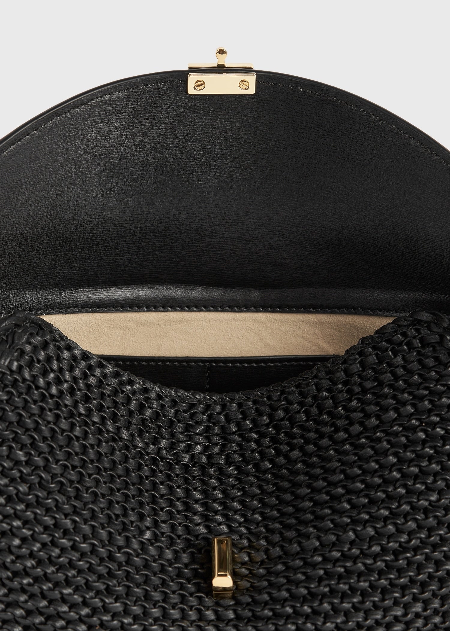 T-lock woven-leather clutch black - Image 6