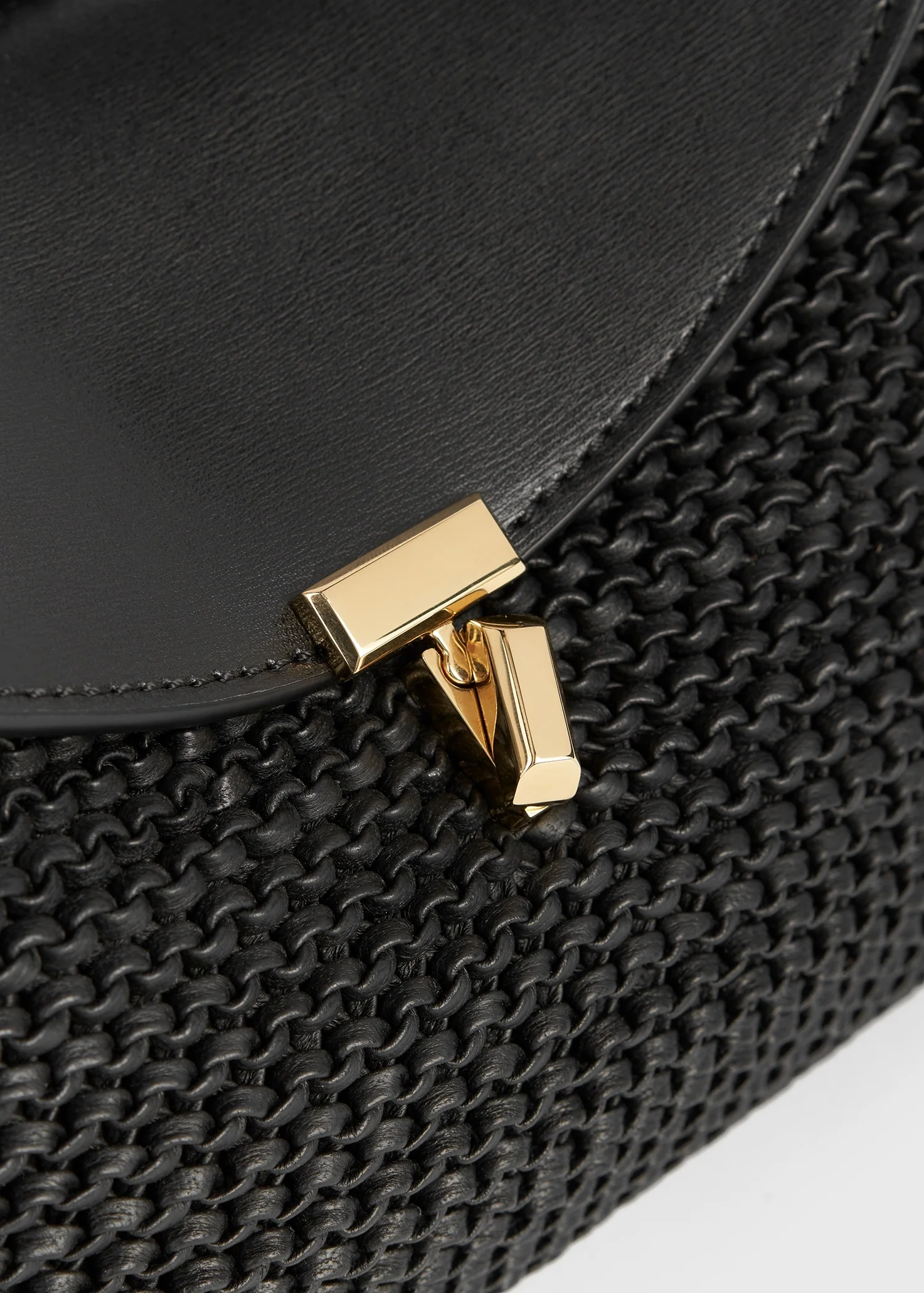 T-lock woven-leather clutch black - Image 7