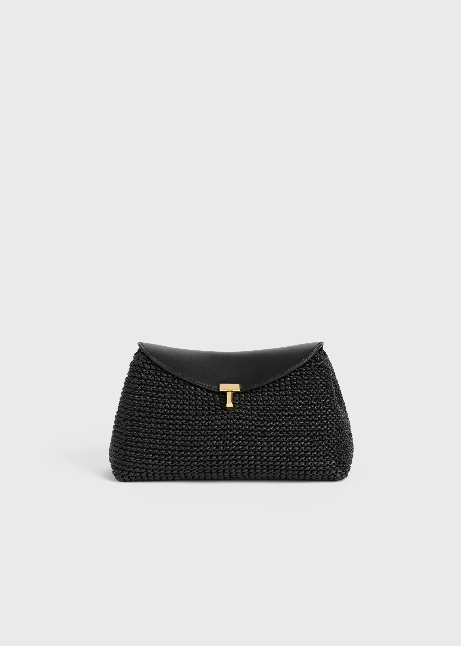 T-lock woven-leather clutch black - Image 9