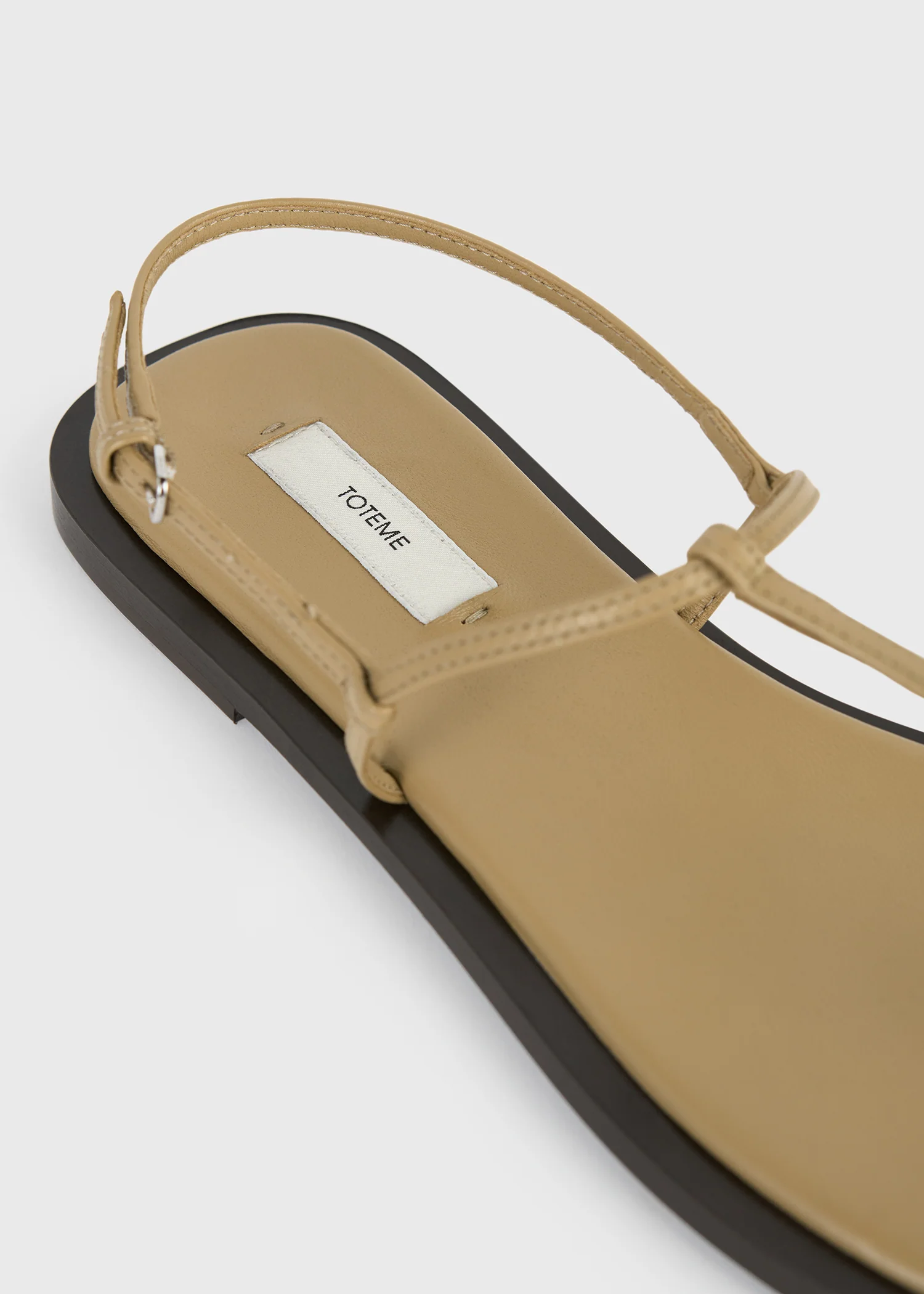 T-strap nappa sandals desert/dark brown - Image 6